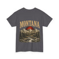 Montana Skies Cowboy Tee — Retro Mountain Landscape Graphic T-Shirt