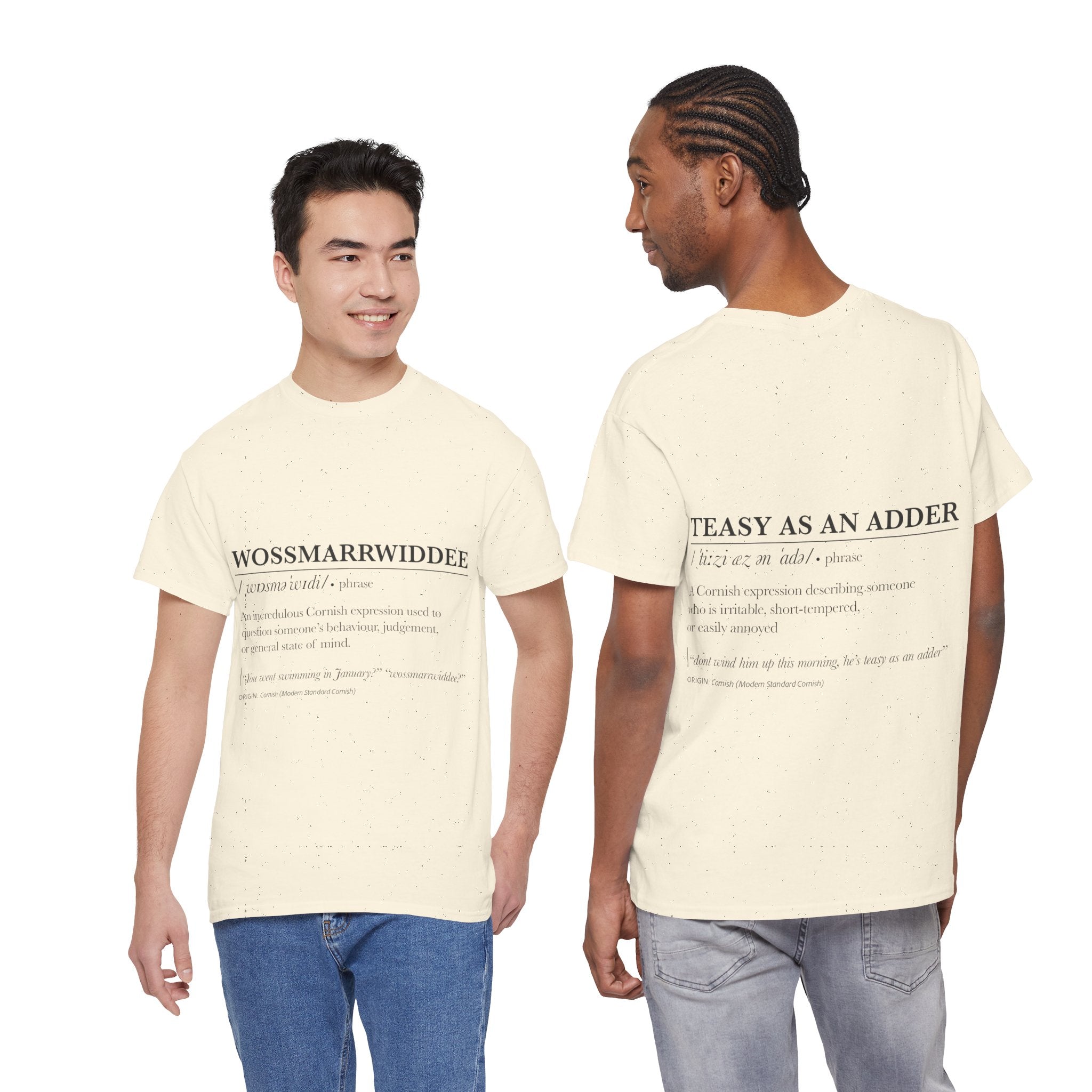 'Wossmarrwiddee / Teasy As An Adder' Cornish Dictionary Unisex Tee