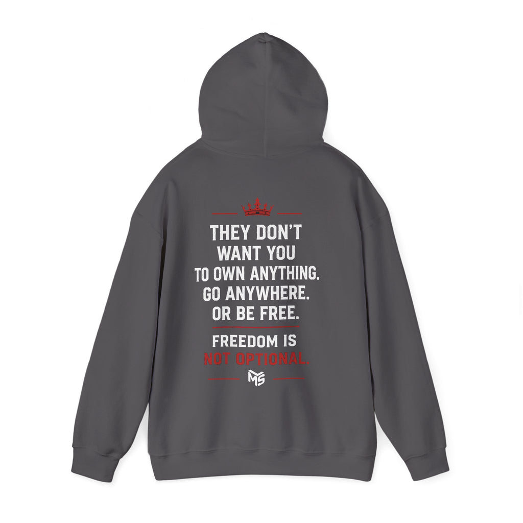 Freedom Slogan Hoodie - "Just Say No To 15 Minute Cities" / "Freedom Is Not Optional" Graphic Hoodie