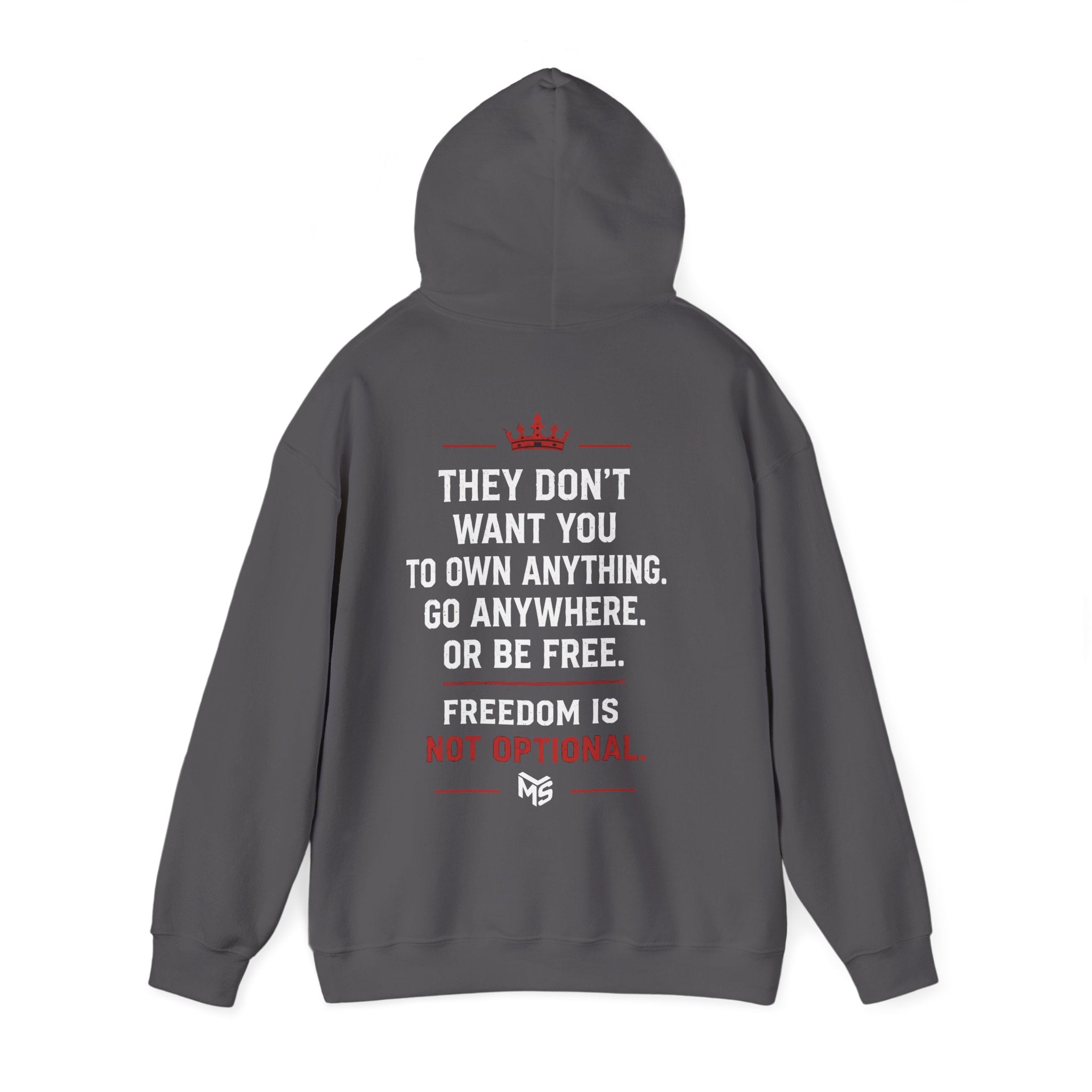 Freedom Slogan Hoodie - "Just Say No To 15 Minute Cities" / "Freedom Is Not Optional" Graphic Hoodie