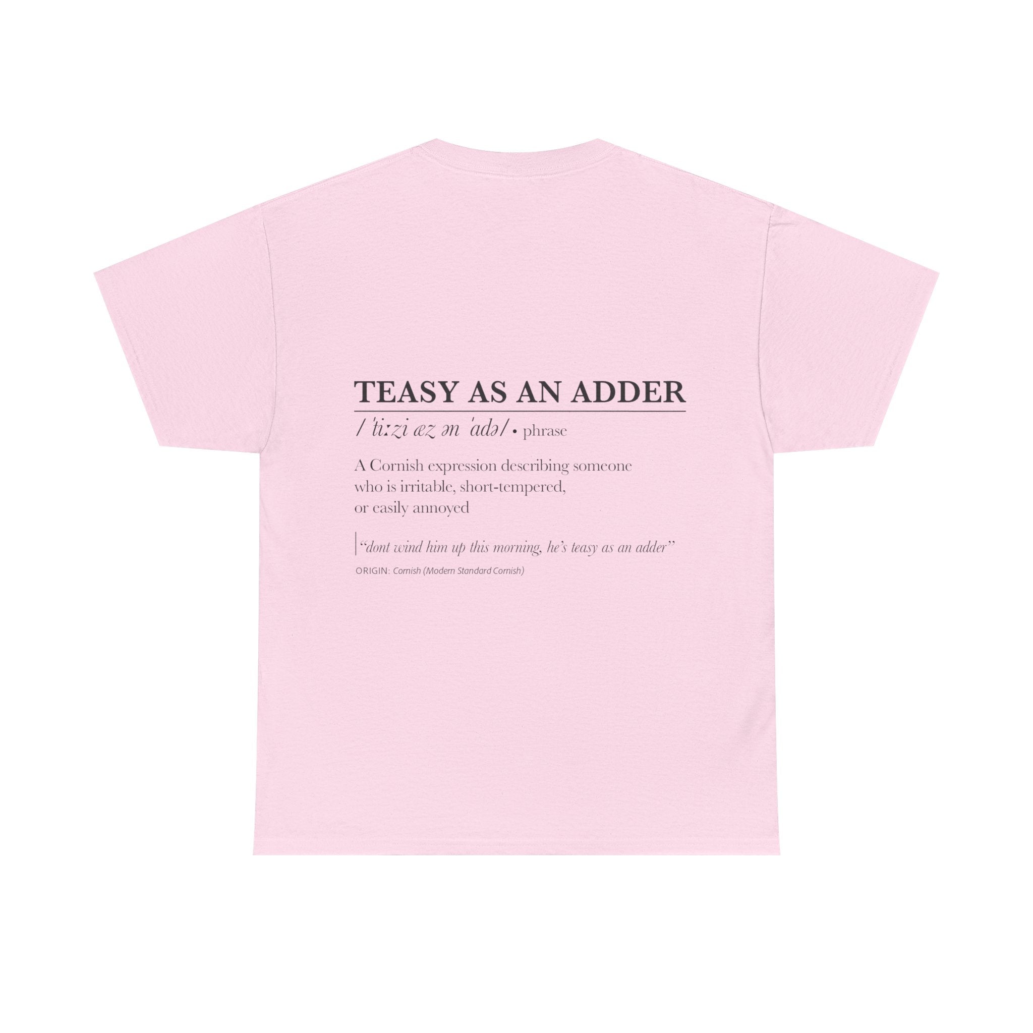 'Wossmarrwiddee / Teasy As An Adder' Cornish Dictionary Unisex Tee