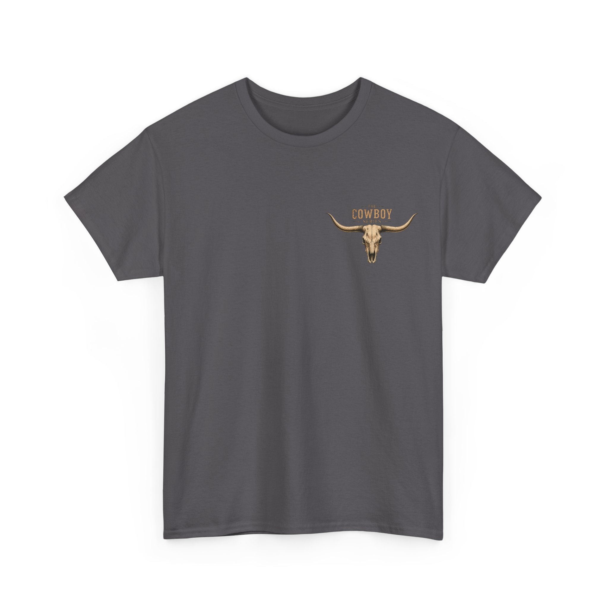 Montana Skies Cowboy Tee — Retro Mountain Landscape Graphic T-Shirt