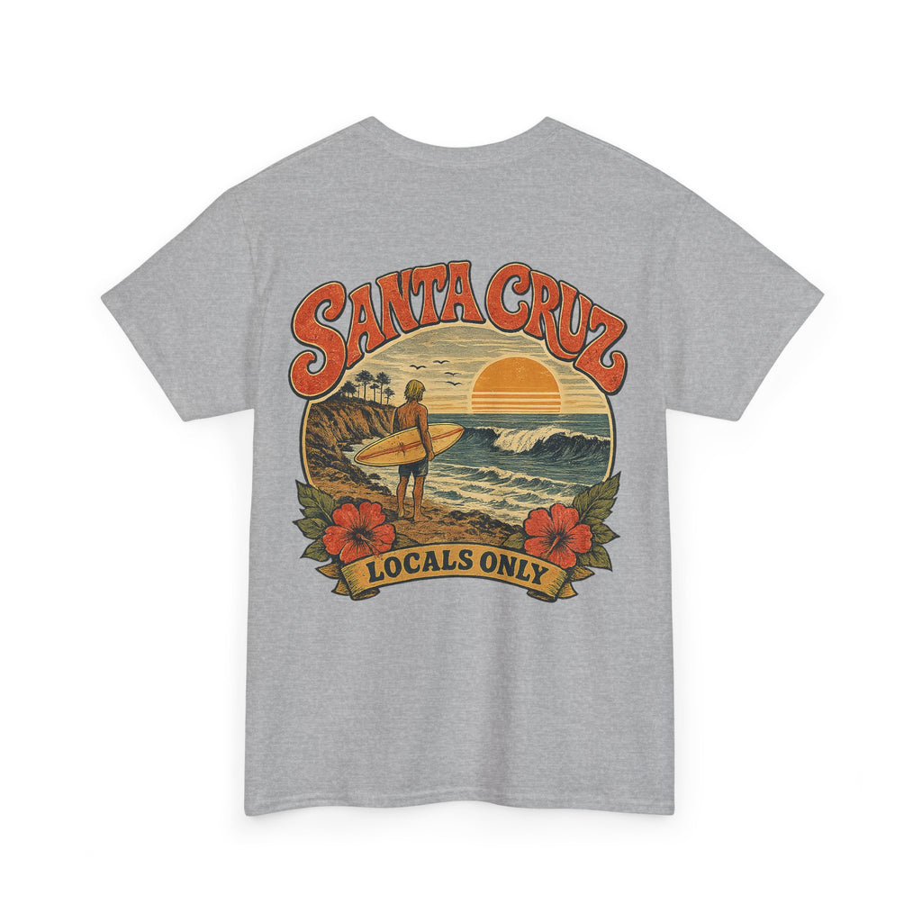 Santa Cruz Surf Tee – "Locals Only" Vintage Sunset T‑Shirt