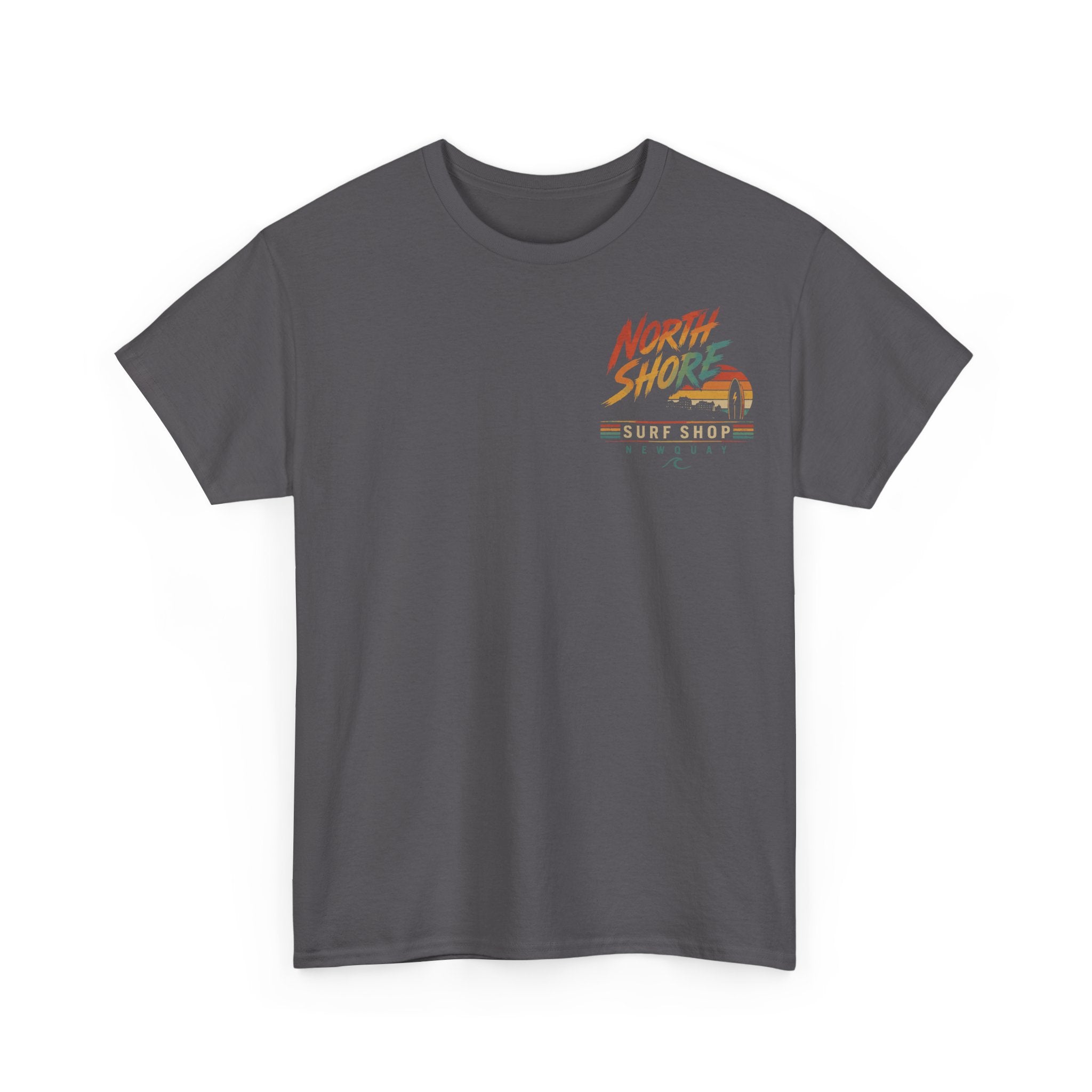 North Shore Surf Shop Tee — 'Newquay in the 90s' Vintage Surf T‑Shirt