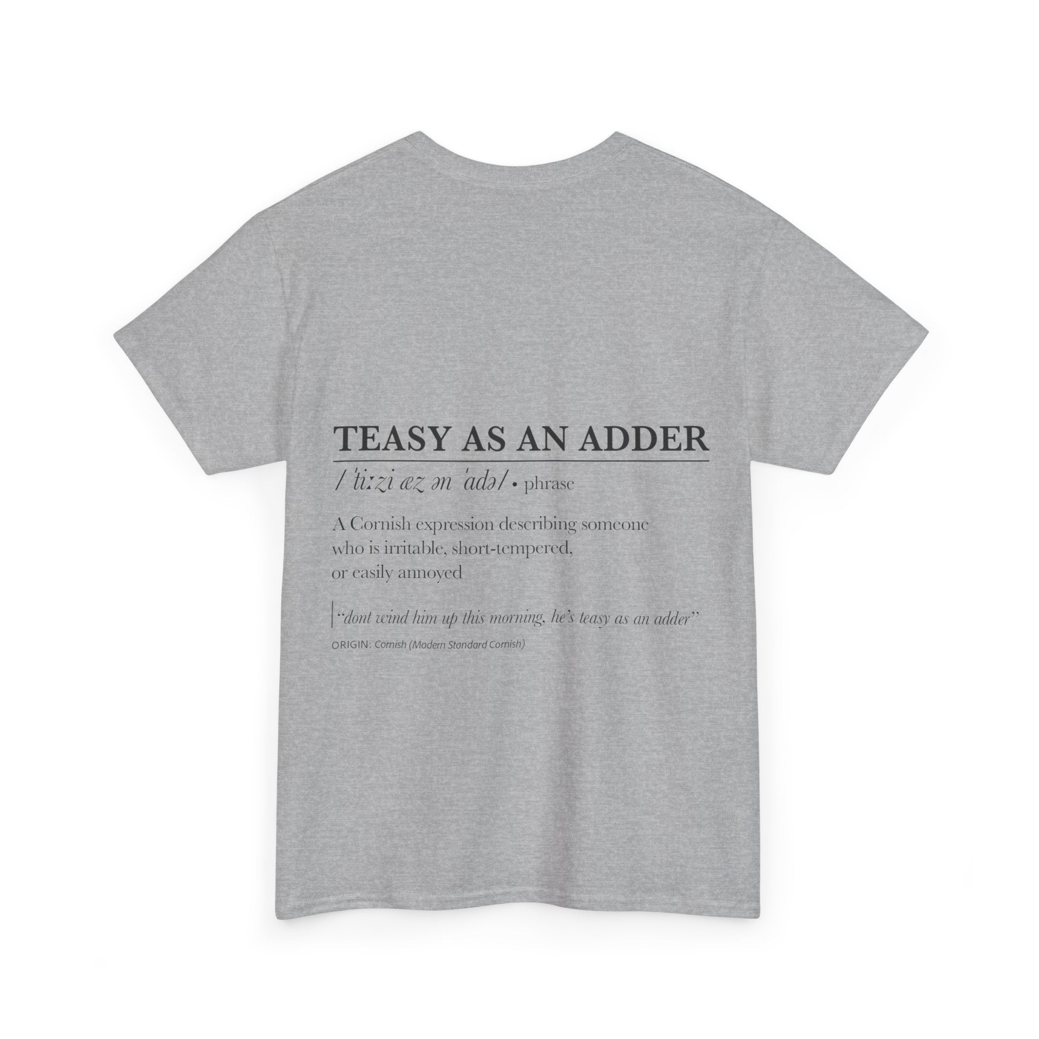 'Wossmarrwiddee / Teasy As An Adder' Cornish Dictionary Unisex Tee