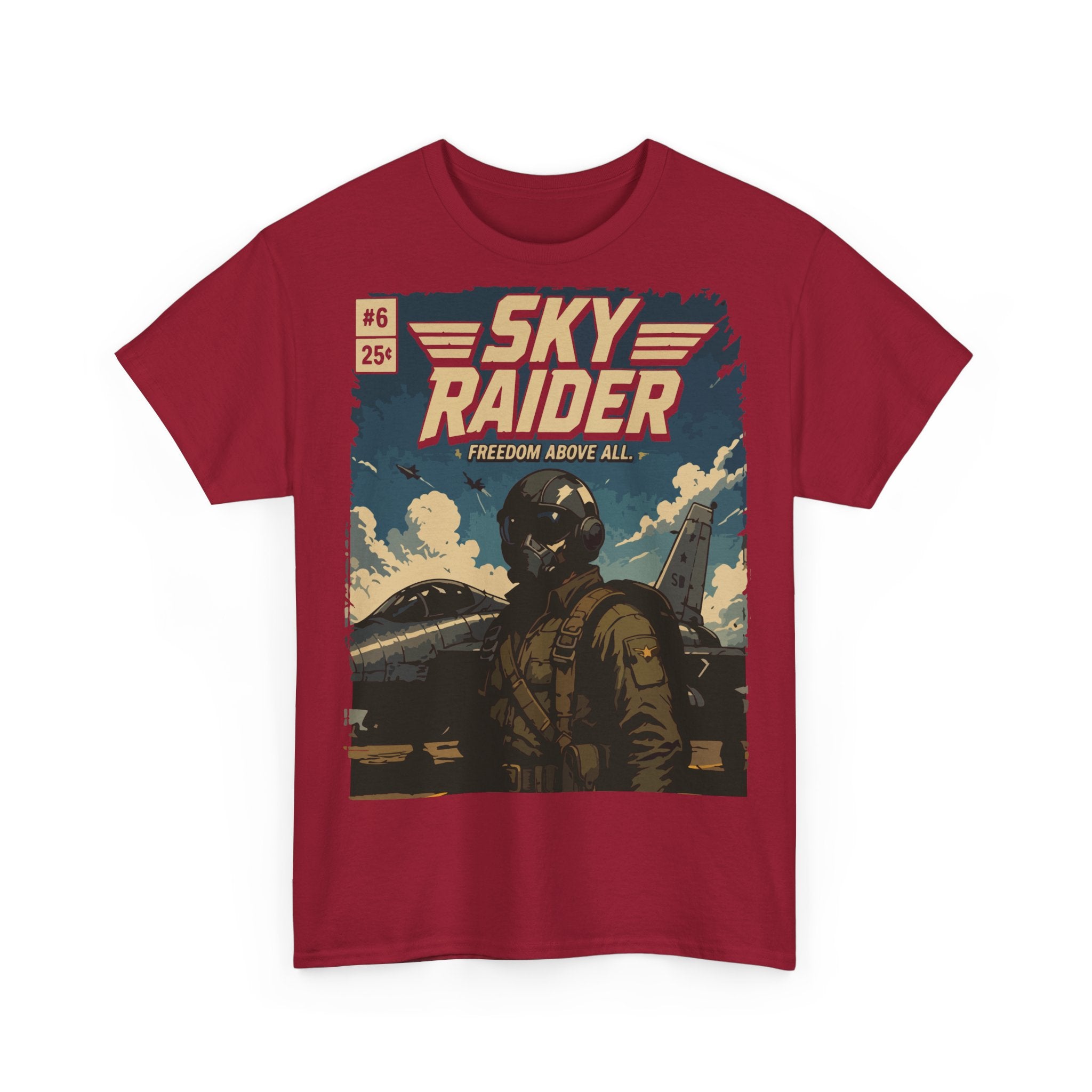 Sky Raider Pilot Graphic Tee — Vintage Aviation T-Shirt