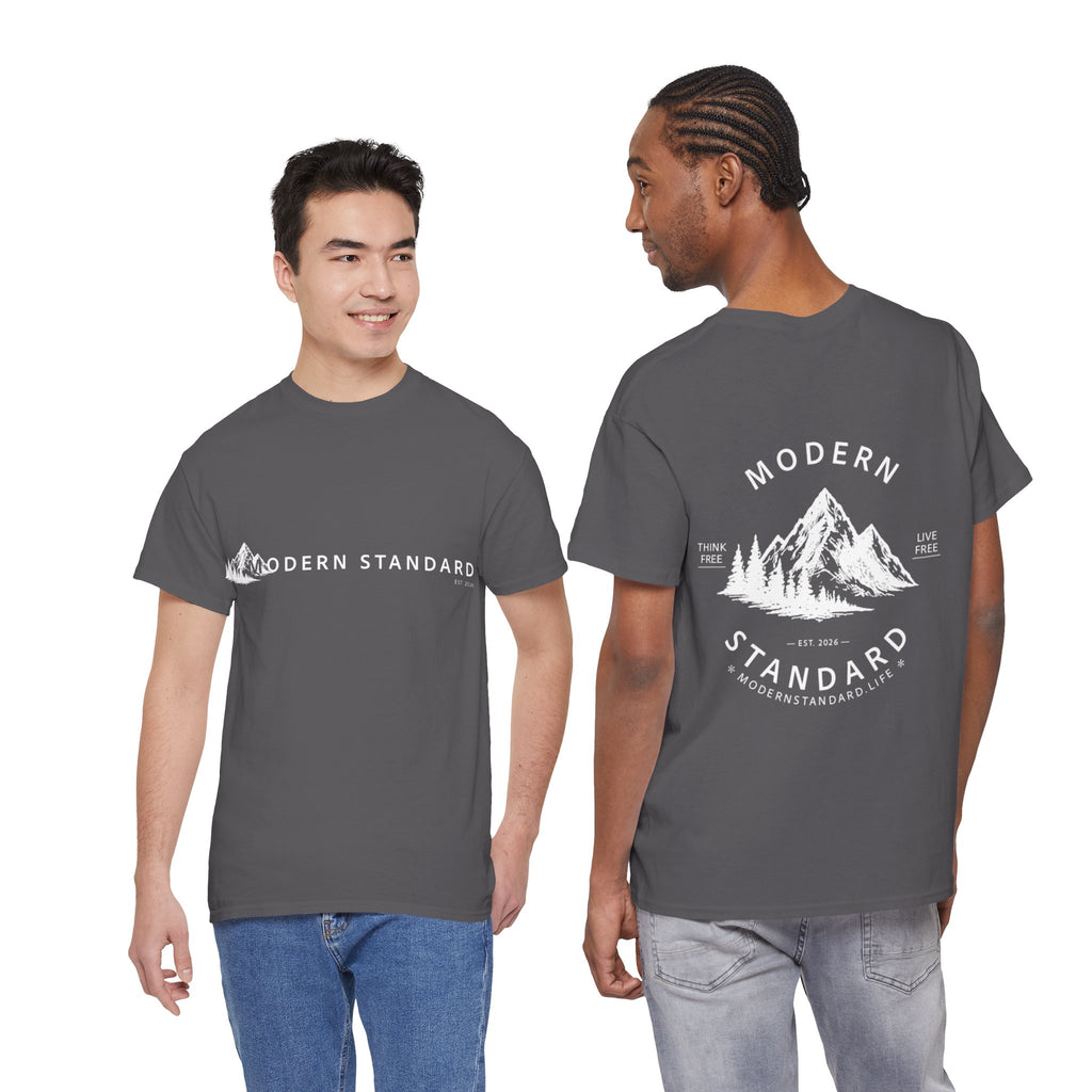 Modern Standard Mountain T‑Shirt — Vintage Outdoor Graphic Tee