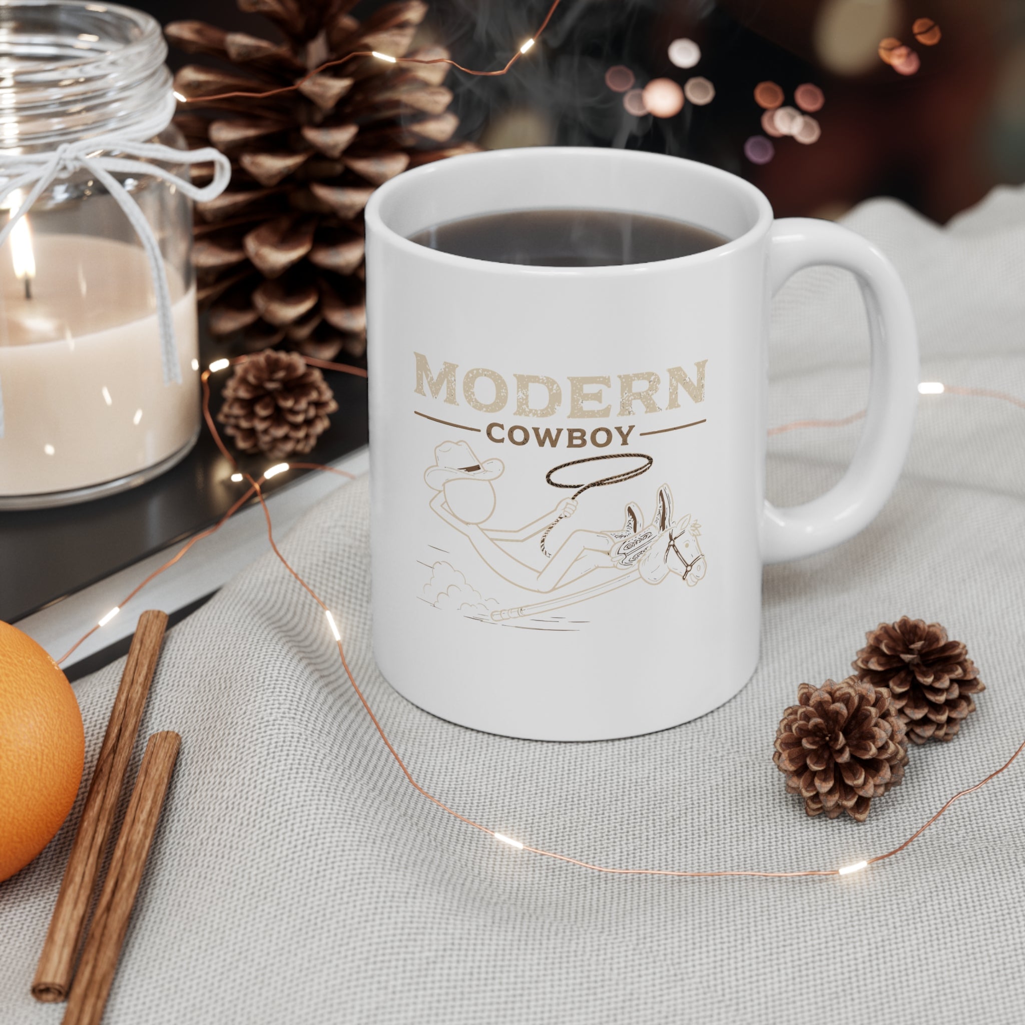 Modern Cowboy Mug — Vintage Rodeo Coffee Cup