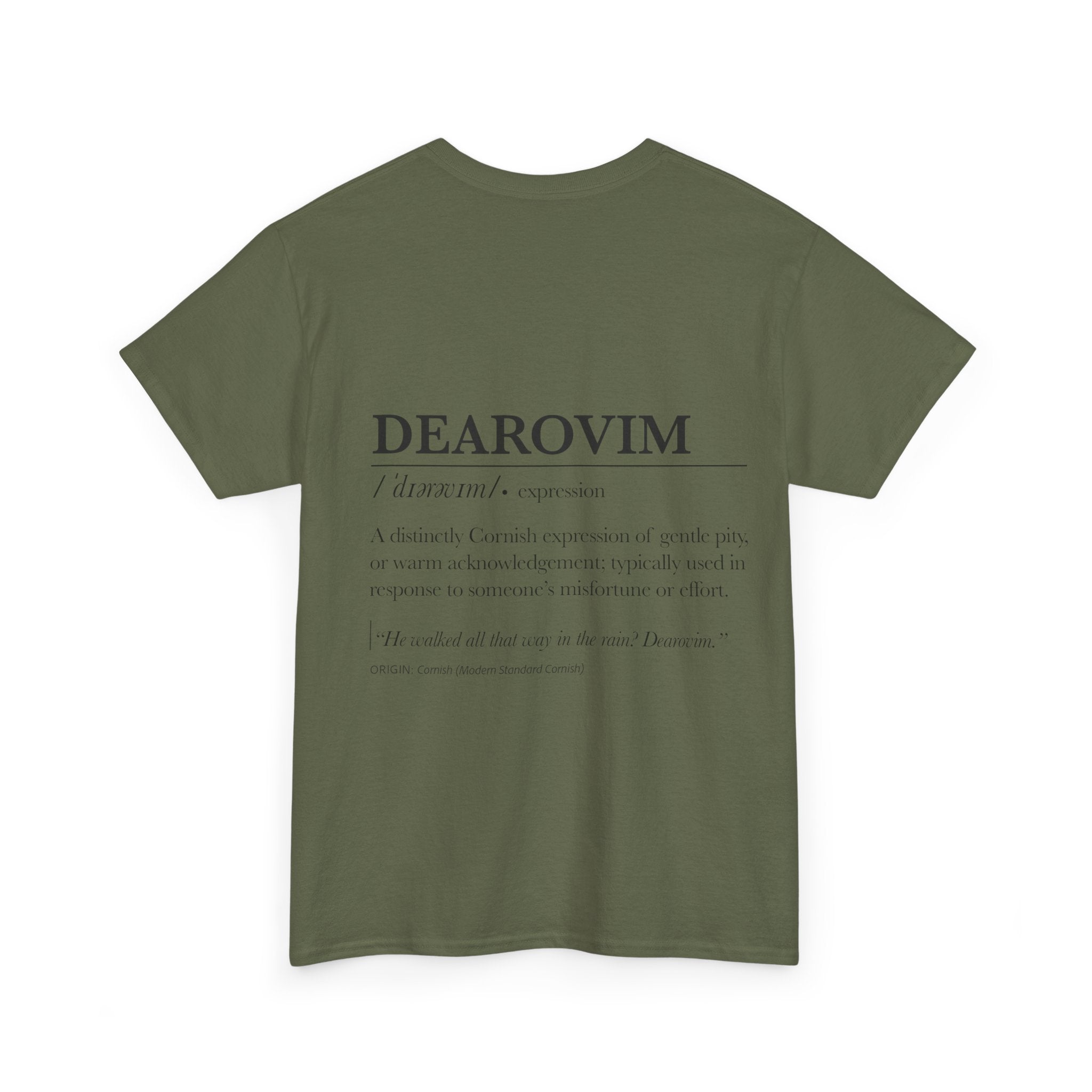 'Pizendown' & 'Dearovim' Unisex Cornish Dictionary Tee