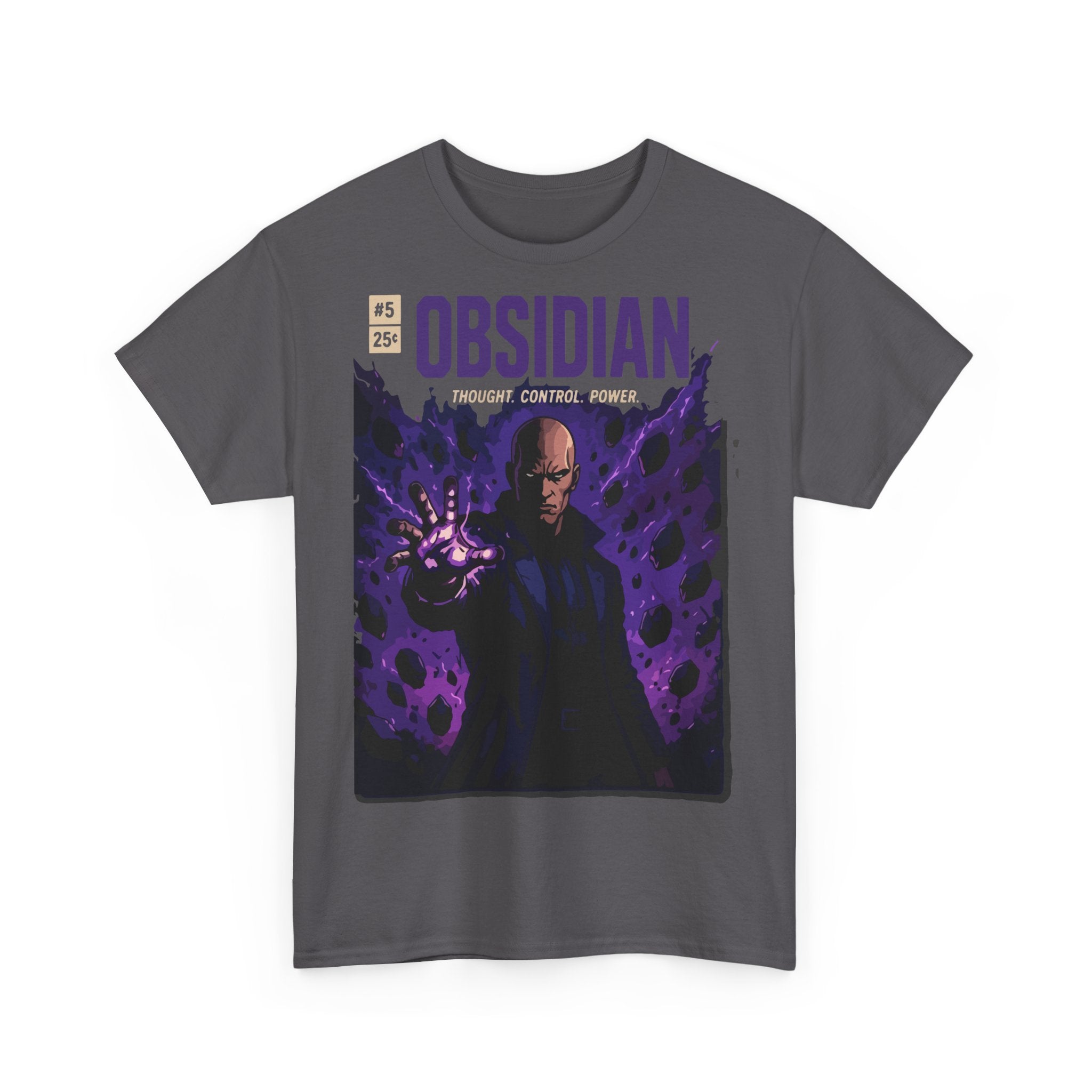 Obsidian Graphic Tee — Dark Magic Character Shirt