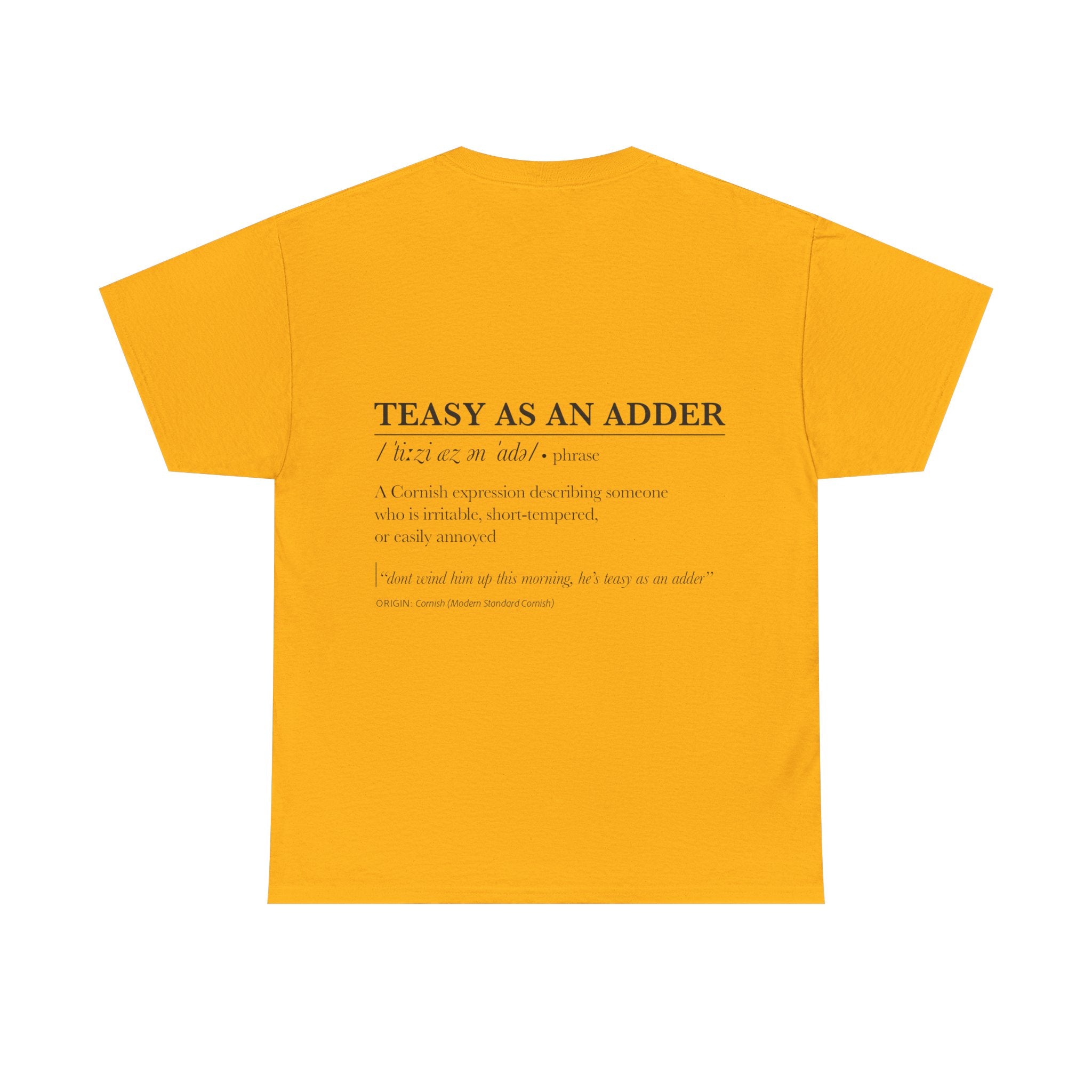 'Wossmarrwiddee / Teasy As An Adder' Cornish Dictionary Unisex Tee