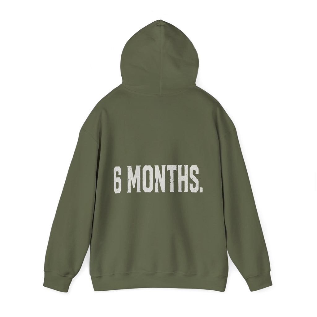Conspiracy vs Truth Hoodie – Front Quote & “6 Months.” Back Graphic