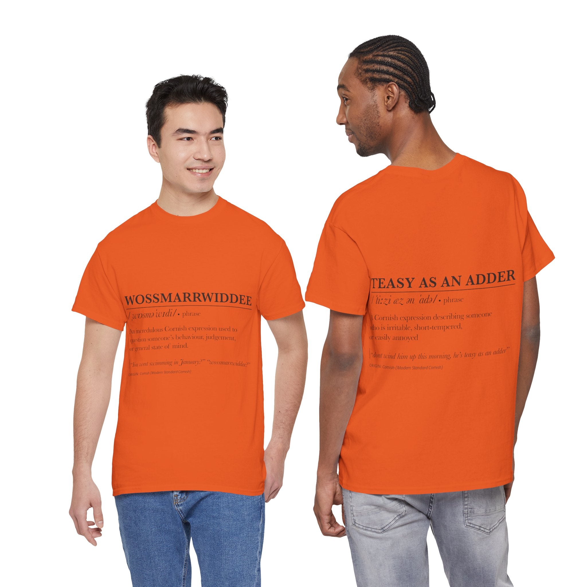 'Wossmarrwiddee / Teasy As An Adder' Cornish Dictionary Unisex Tee