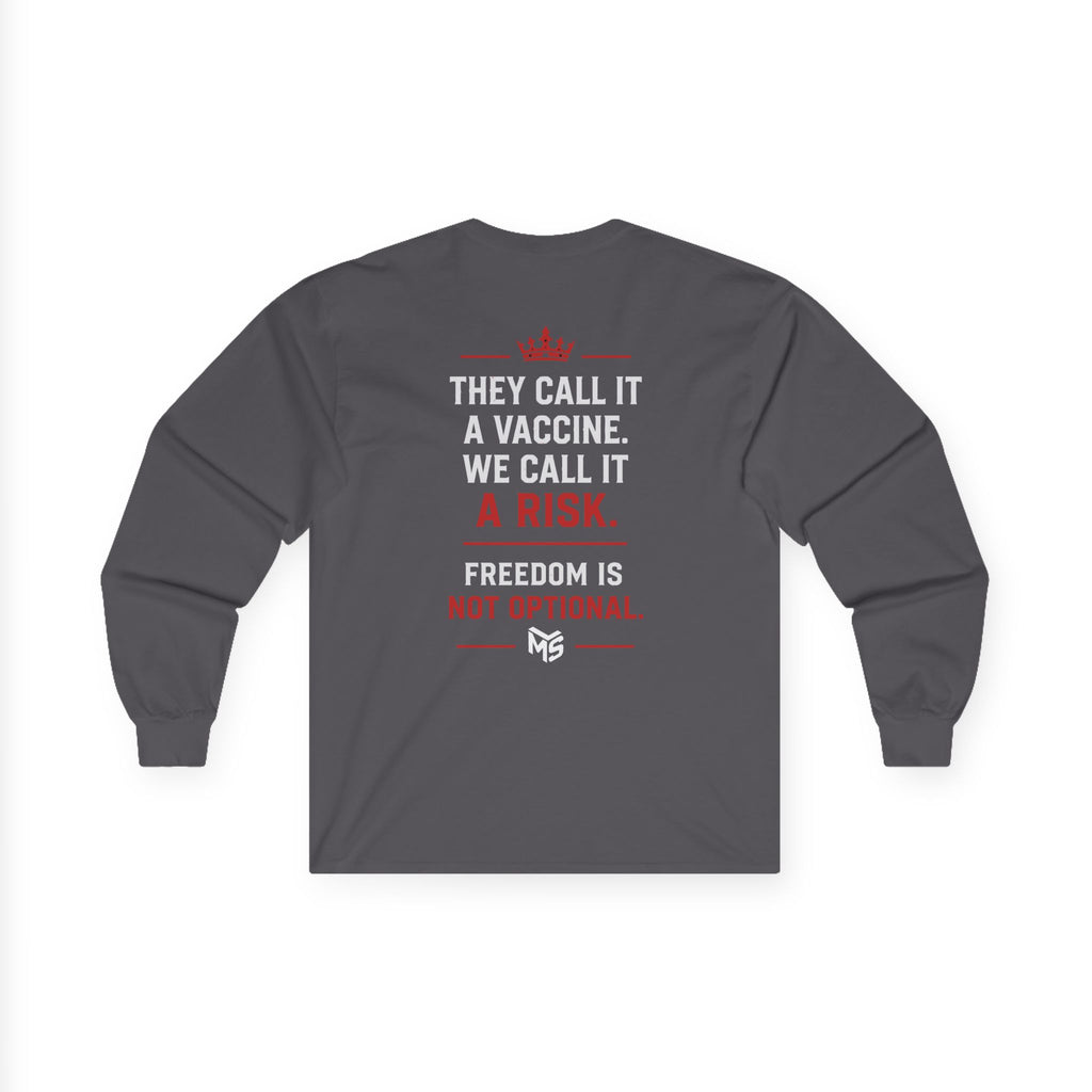 Anti-Vaccine Statement Long Sleeve Tee — "Just Say No to mRNA Jabs"
