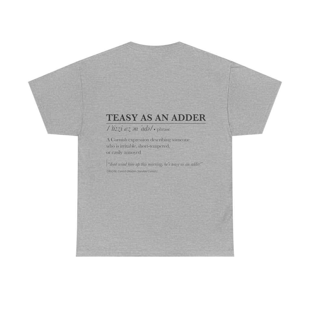 'Wossmarrwiddee / Teasy As An Adder' Cornish Dictionary Unisex Tee