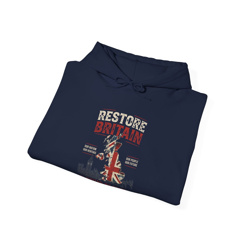 Restore Britain Hoodie — Union Jack Patriotic Graphic Hoodie