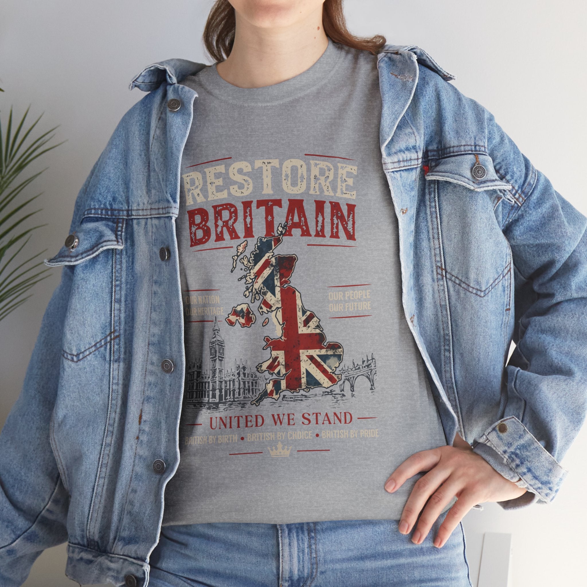 Womans Restore Britain T-Shirt – Patriotic Union Jack Graphic Tee