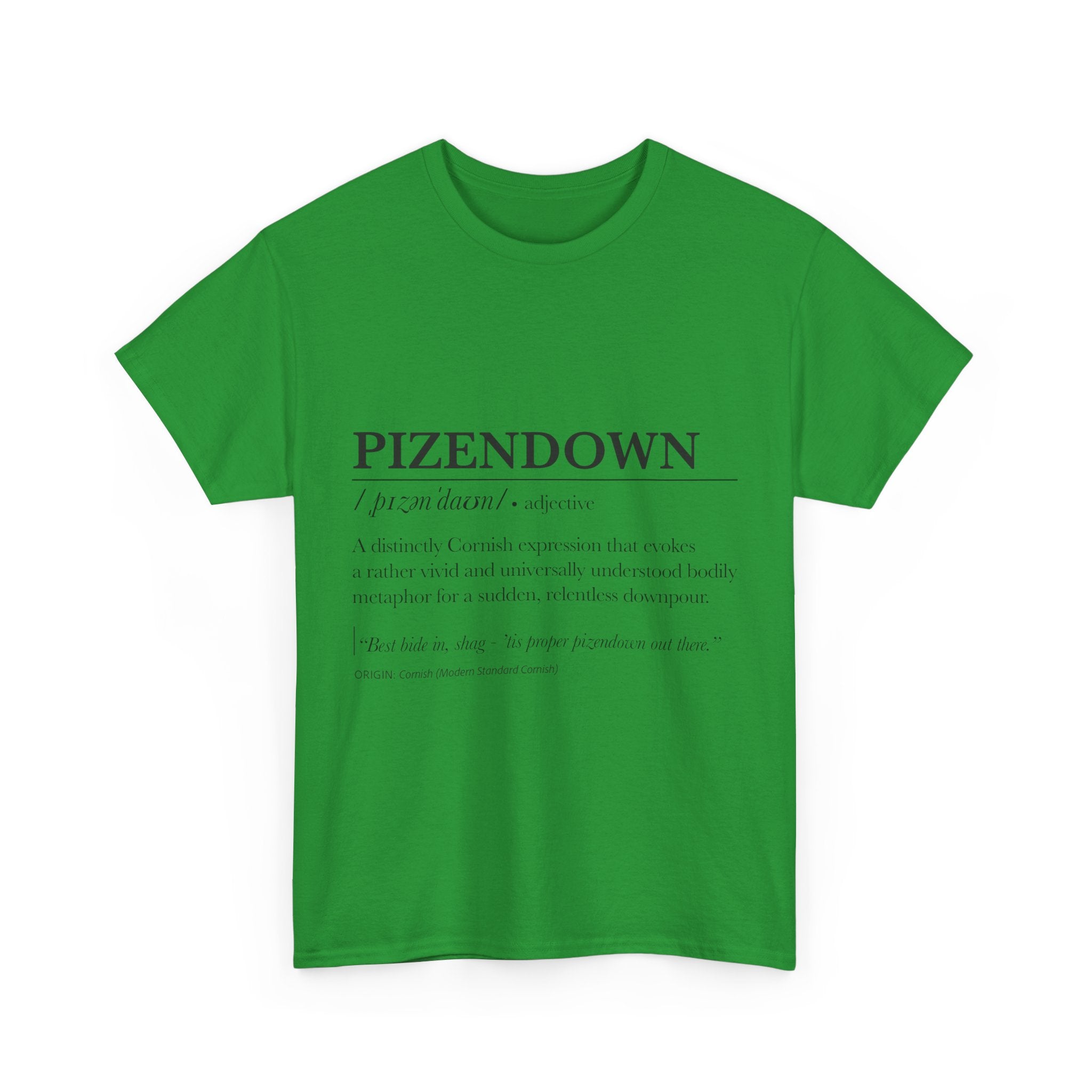 'Pizendown' & 'Dearovim' Unisex Cornish Dictionary Tee