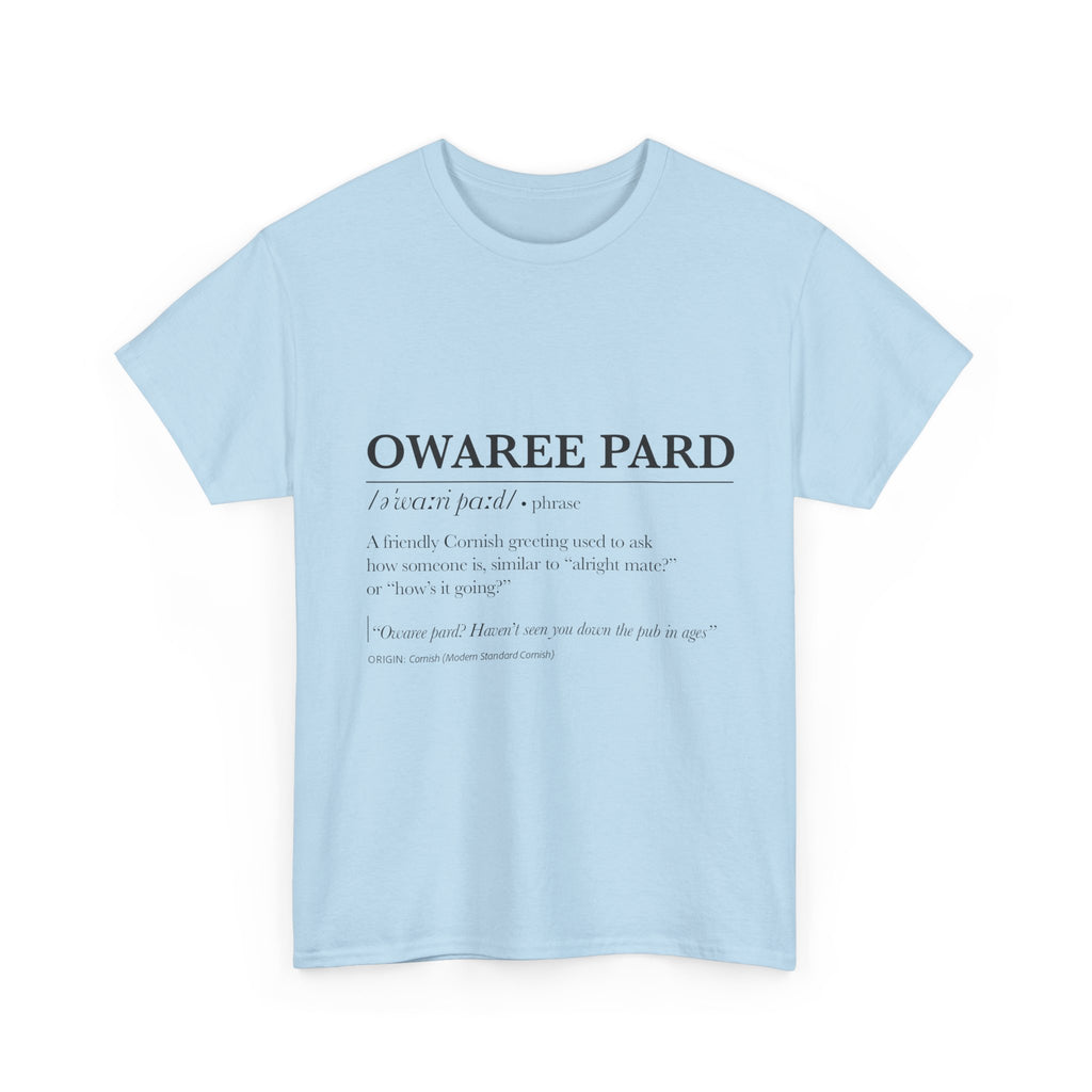 'Owaree Pard - IKent Membr' Cornish Dictionary unisex Tee