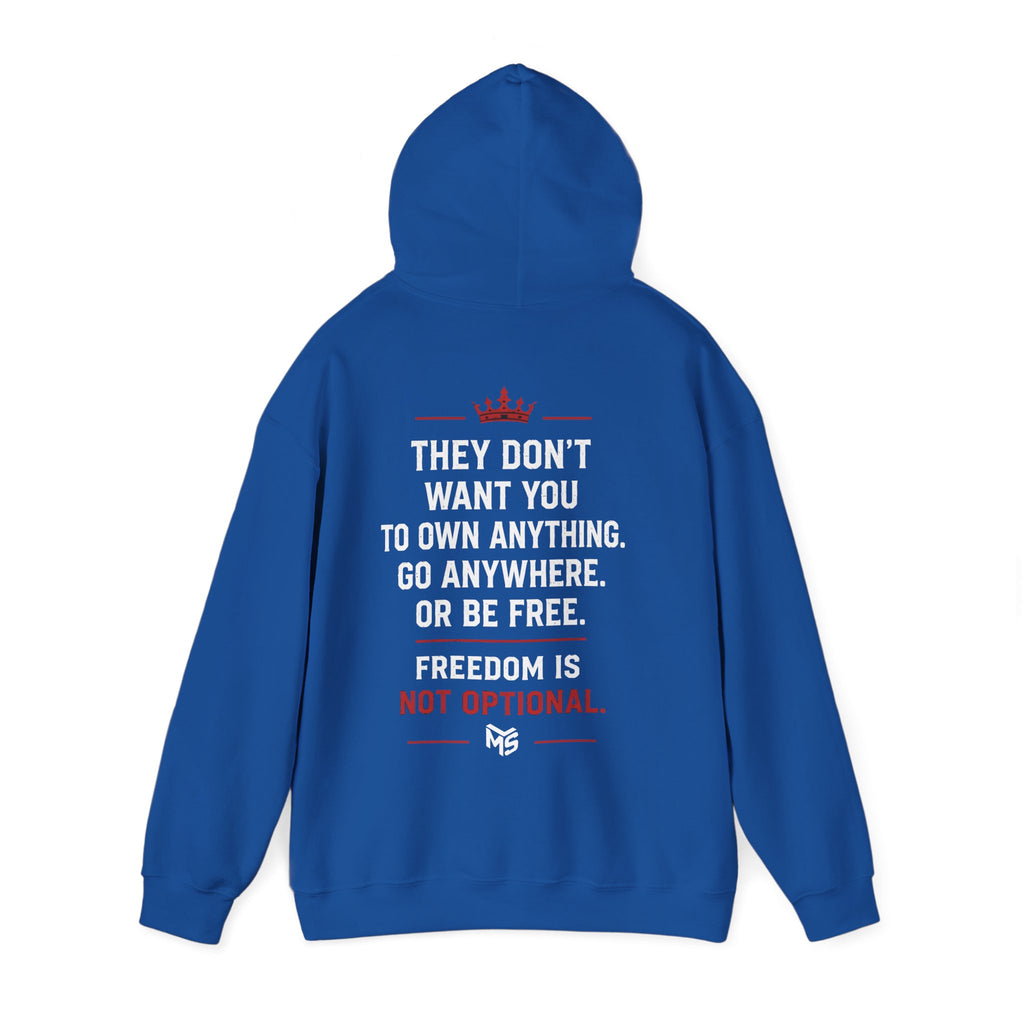 Freedom Slogan Hoodie - "Just Say No To 15 Minute Cities" / "Freedom Is Not Optional" Graphic Hoodie
