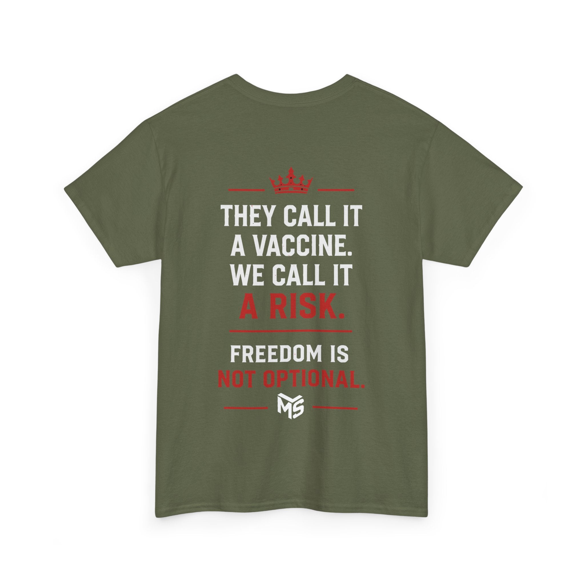 Just Say No to MRNA Jabs T-Shirt — Freedom & Vaccine Risk Statement Tee