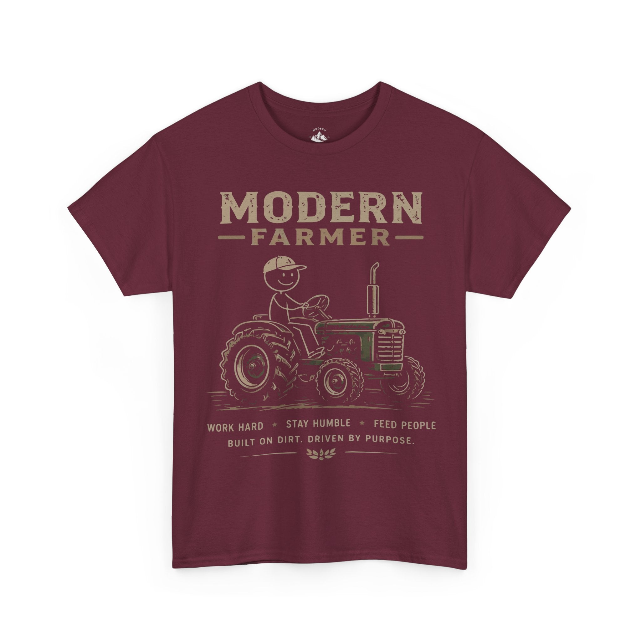 Modern Farmer Tractor v2 T‑Shirt – Vintage Farm Life Tee