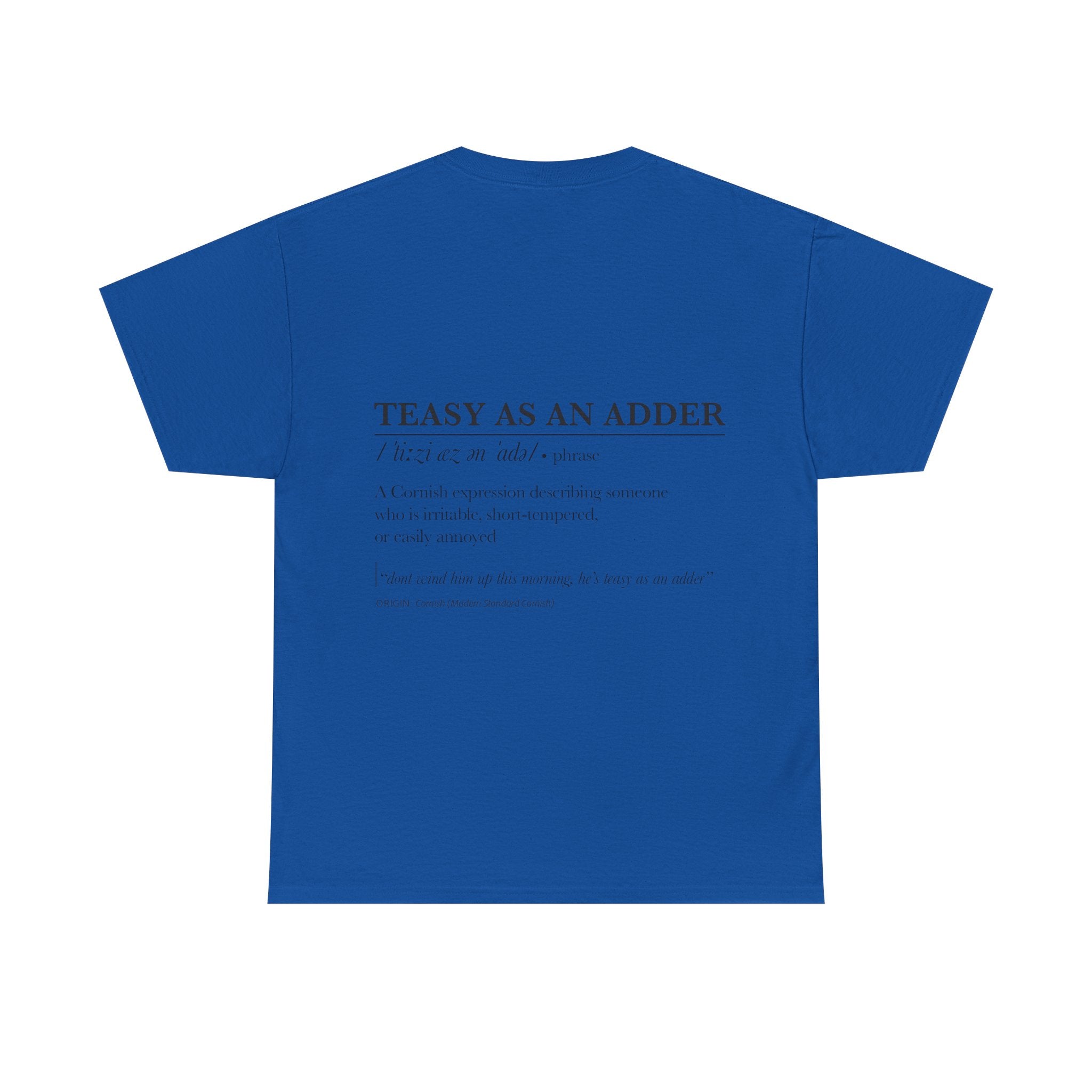 'Wossmarrwiddee / Teasy As An Adder' Cornish Dictionary Unisex Tee
