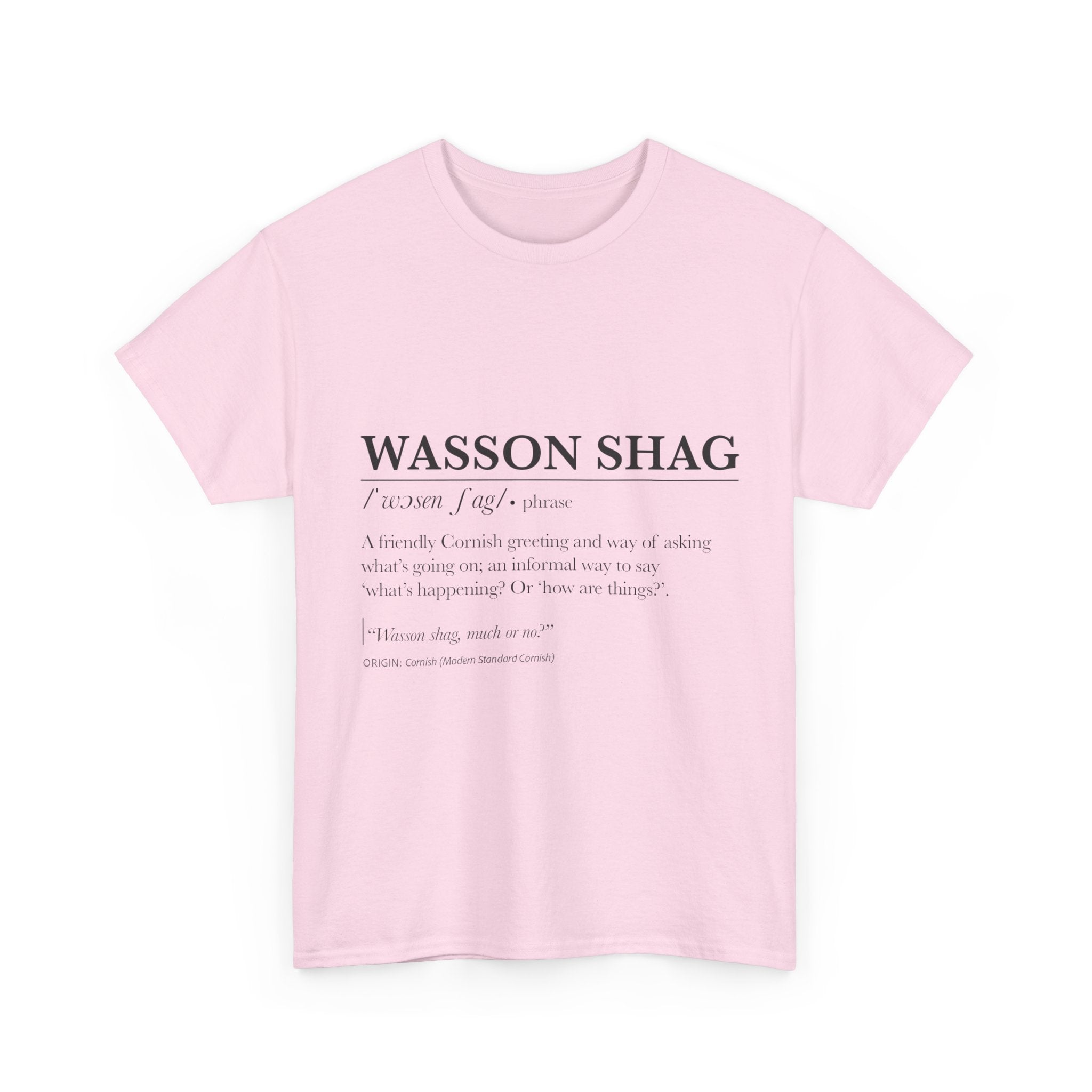 T-Shirt — 'Wasson Shag' Cornish Dictionary Unisex Tee