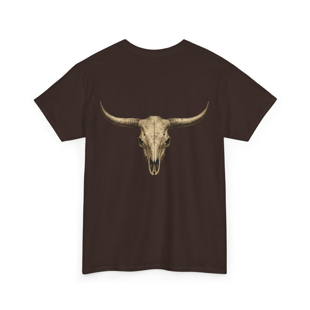 Cowboy Longhorn Skull T-Shirt — Western Ranch Graphic Tee