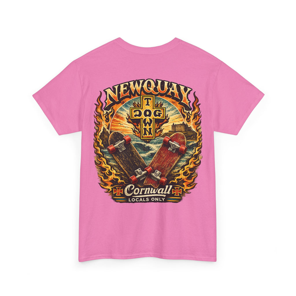Surf Skate T‑Shirt — Newquay Cornwall 'Dog Town' Graphic Tee