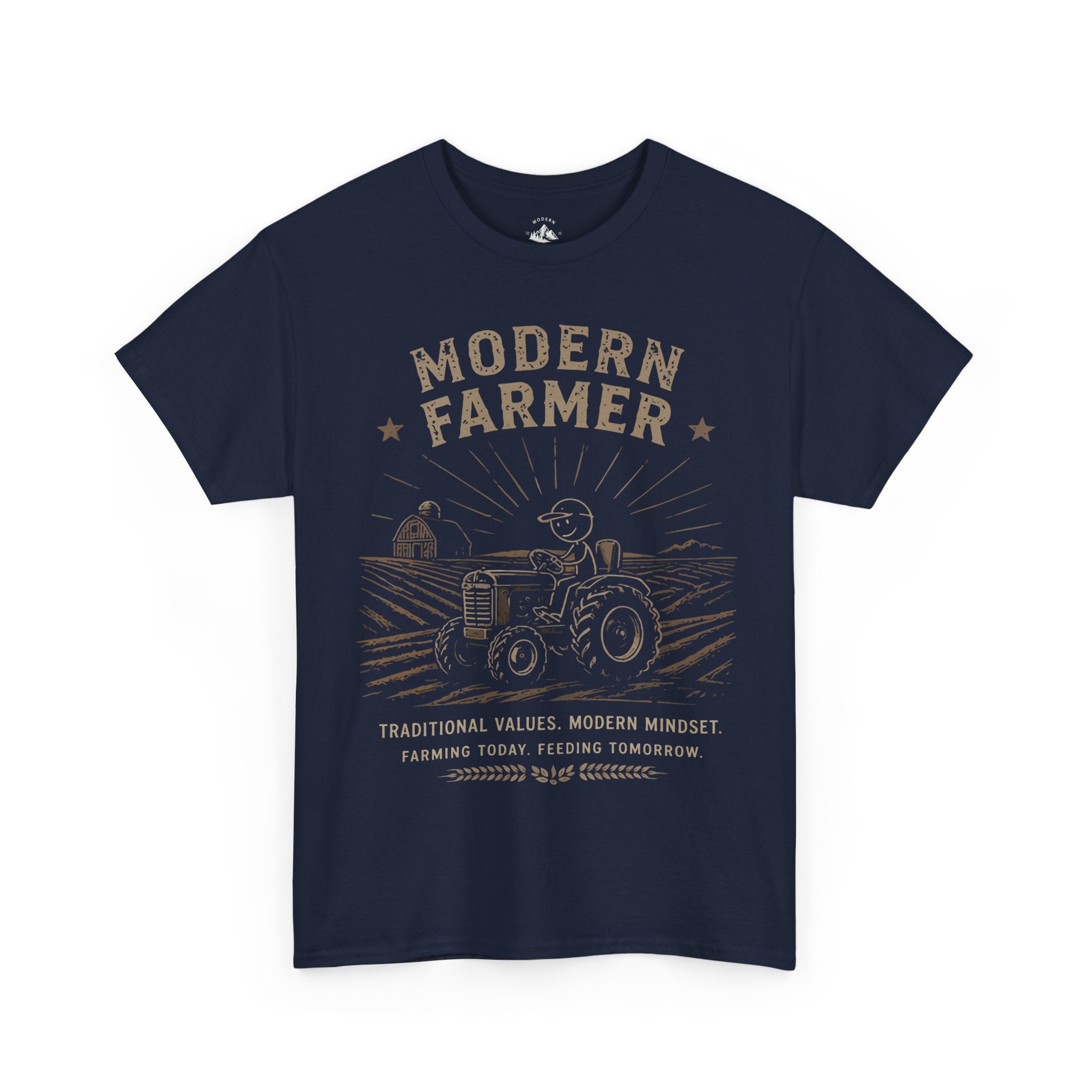 Modern Farmer v1 T-Shirt — Vintage Tractor Farming Tee
