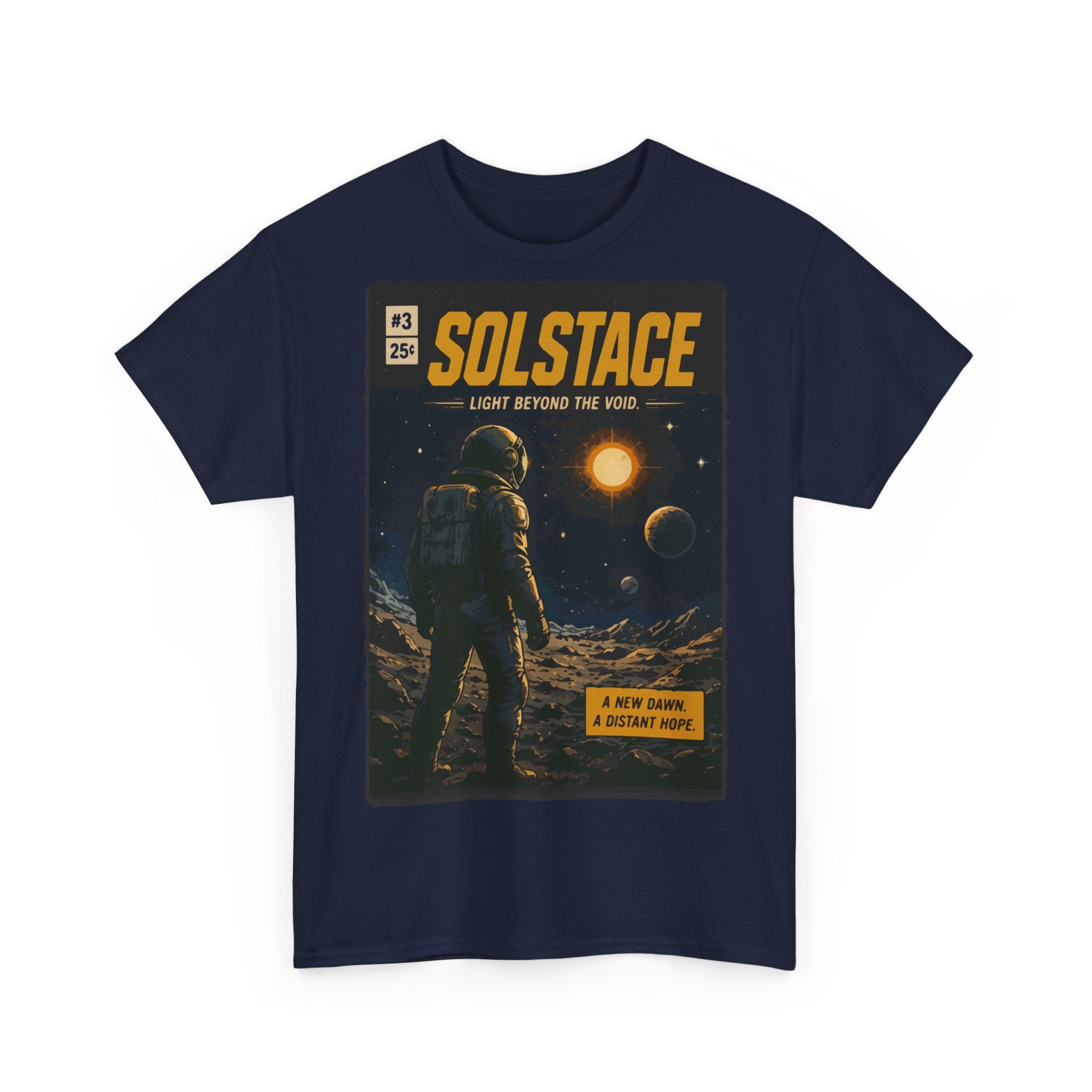 Solstice Space Tee — Astronaut Moon Poster Graphic T-Shirt