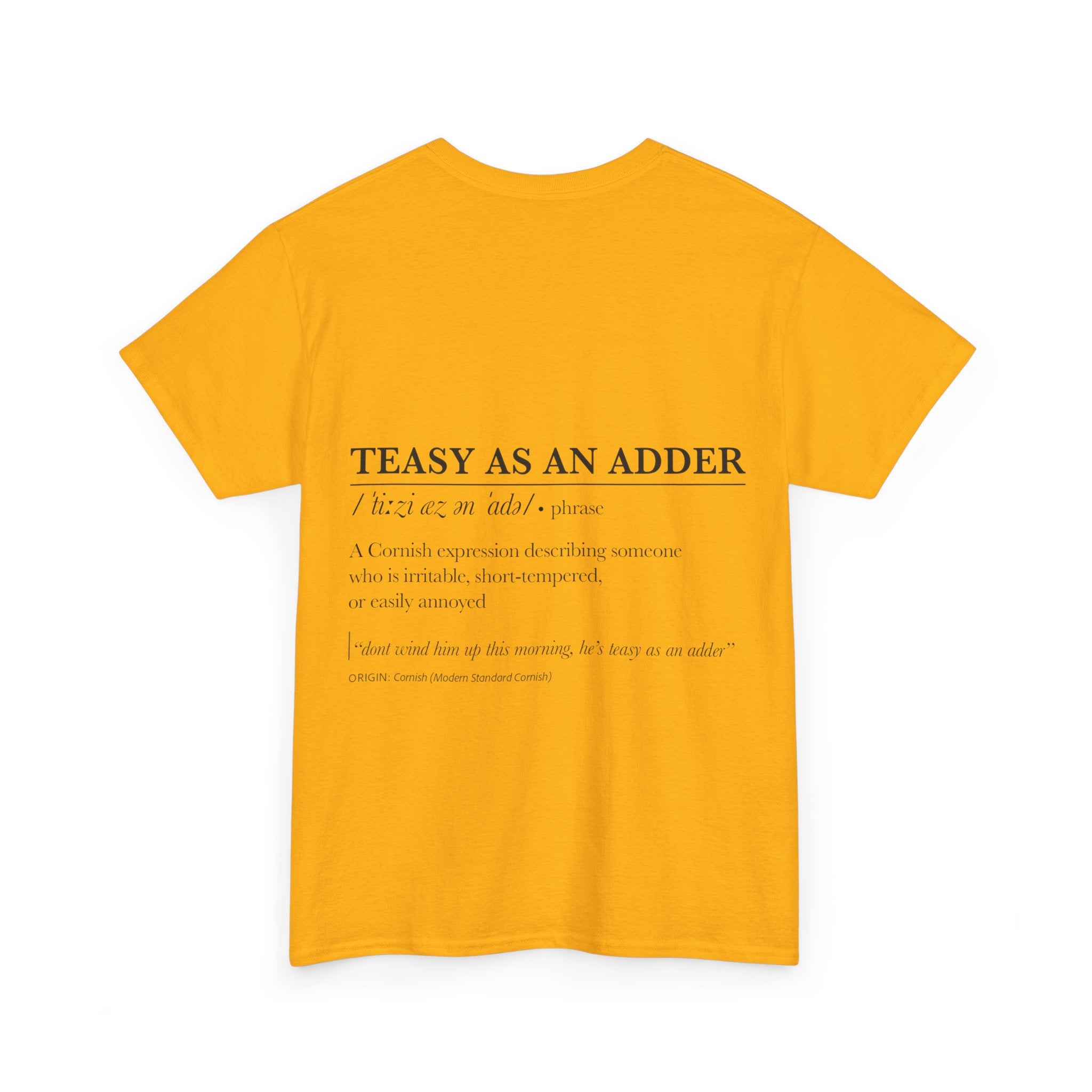 'Wossmarrwiddee / Teasy As An Adder' Cornish Dictionary Unisex Tee