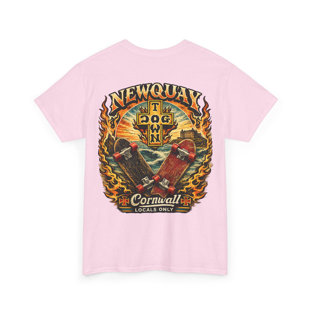 Surf Skate T‑Shirt — Newquay Cornwall 'Dog Town' Graphic Tee