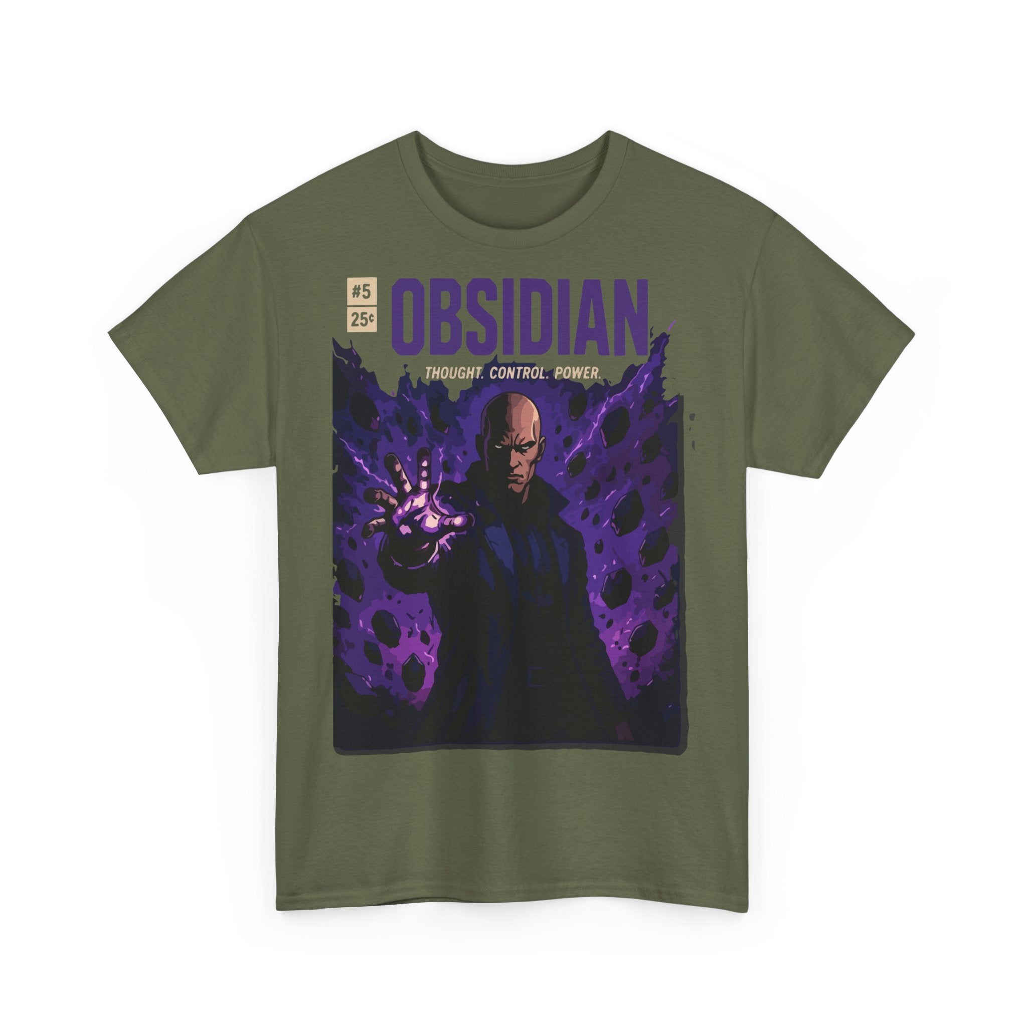 Obsidian Graphic Tee — Dark Magic Character Shirt