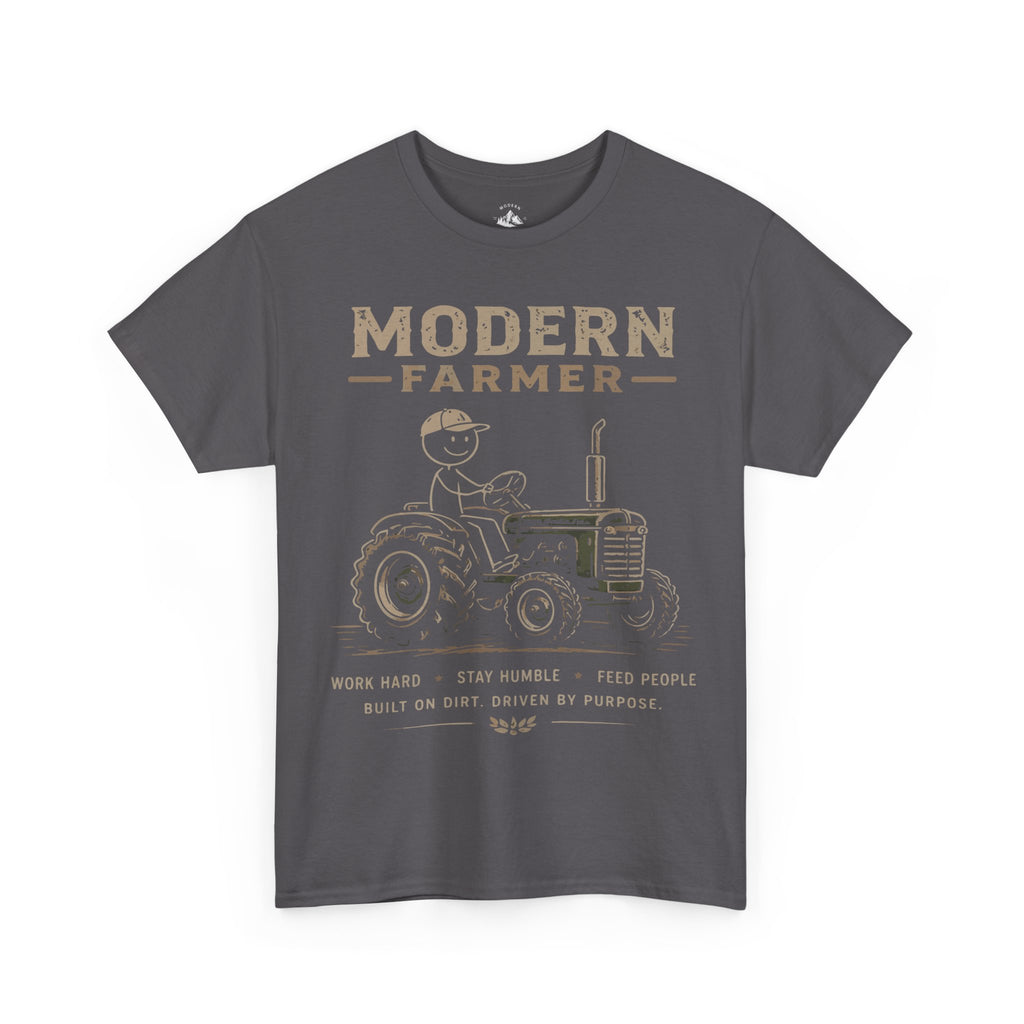 Modern Farmer Tractor v2 T‑Shirt – Vintage Farm Life Tee
