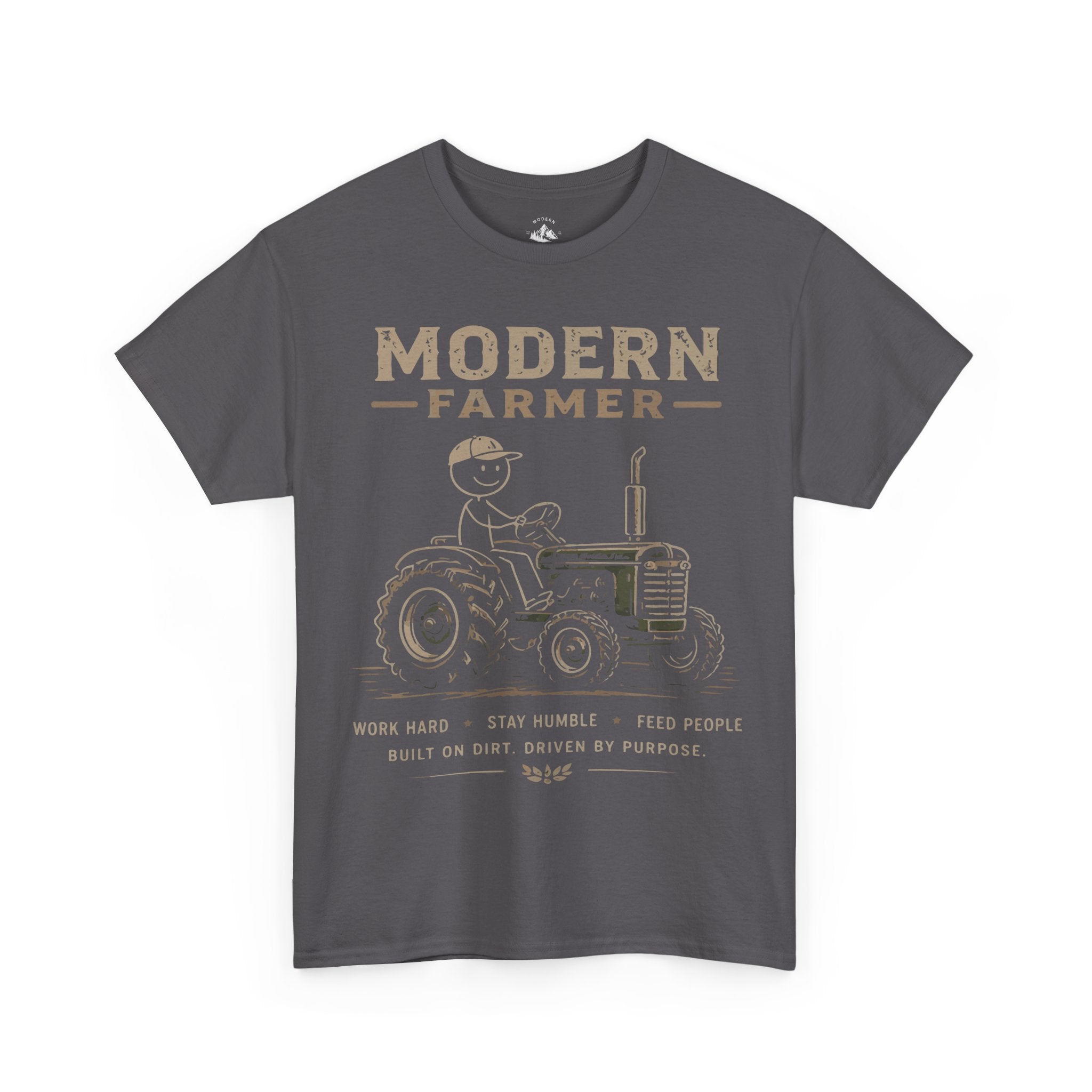 Modern Farmer Tractor v2 T‑Shirt – Vintage Farm Life Tee