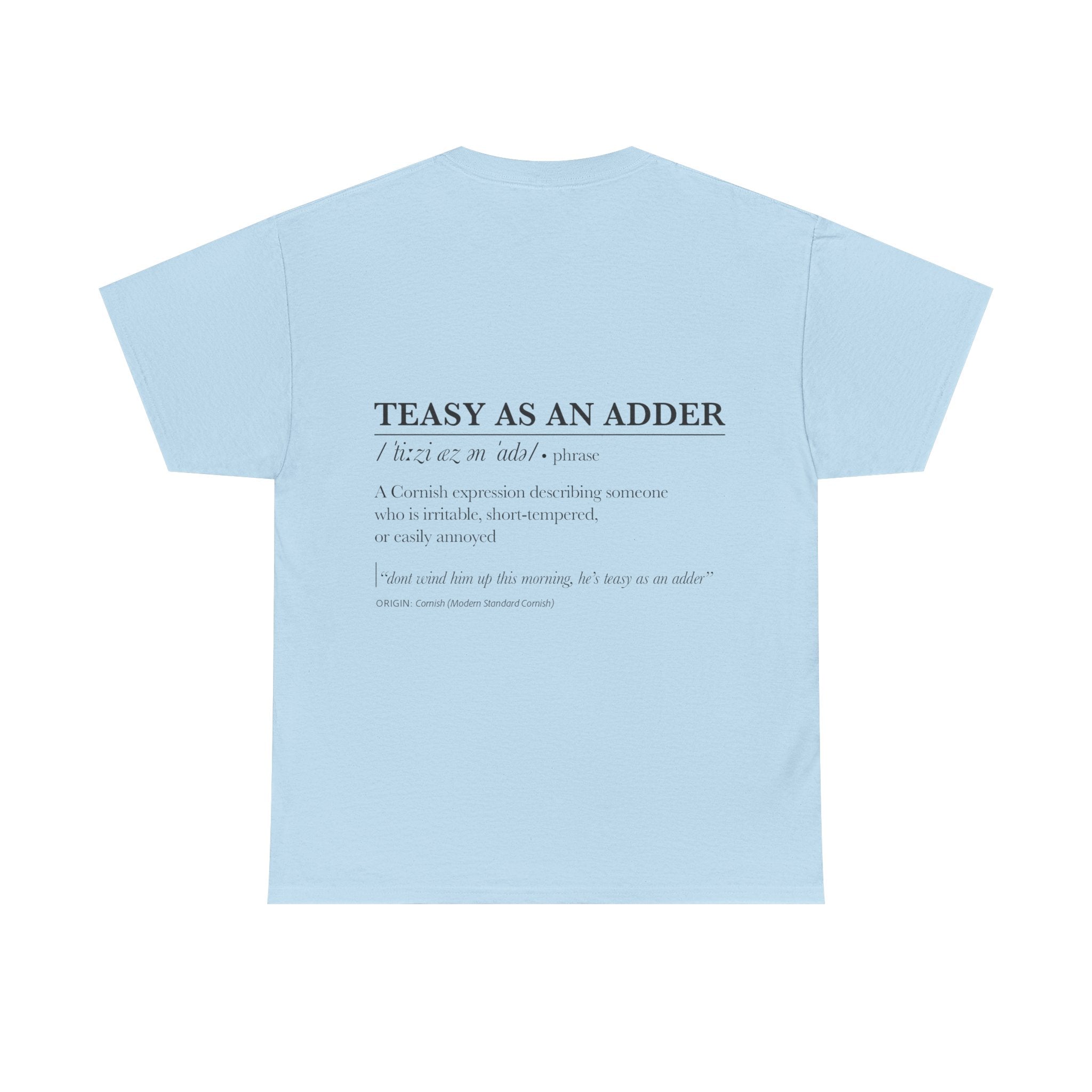 'Wossmarrwiddee / Teasy As An Adder' Cornish Dictionary Unisex Tee