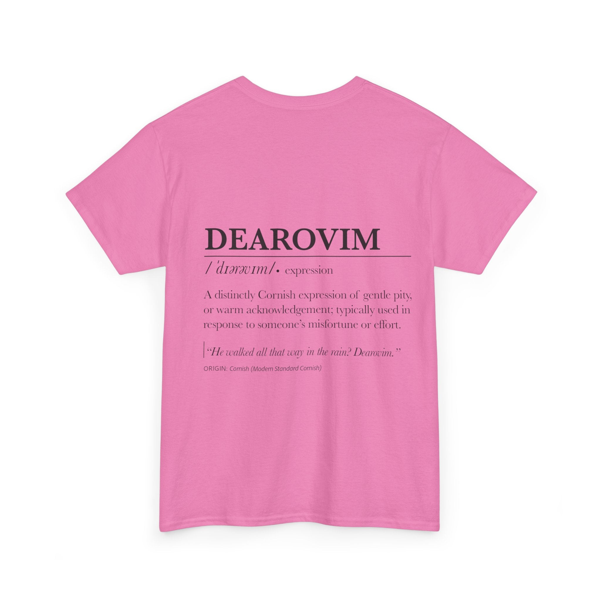 'Pizendown' & 'Dearovim' Unisex Cornish Dictionary Tee