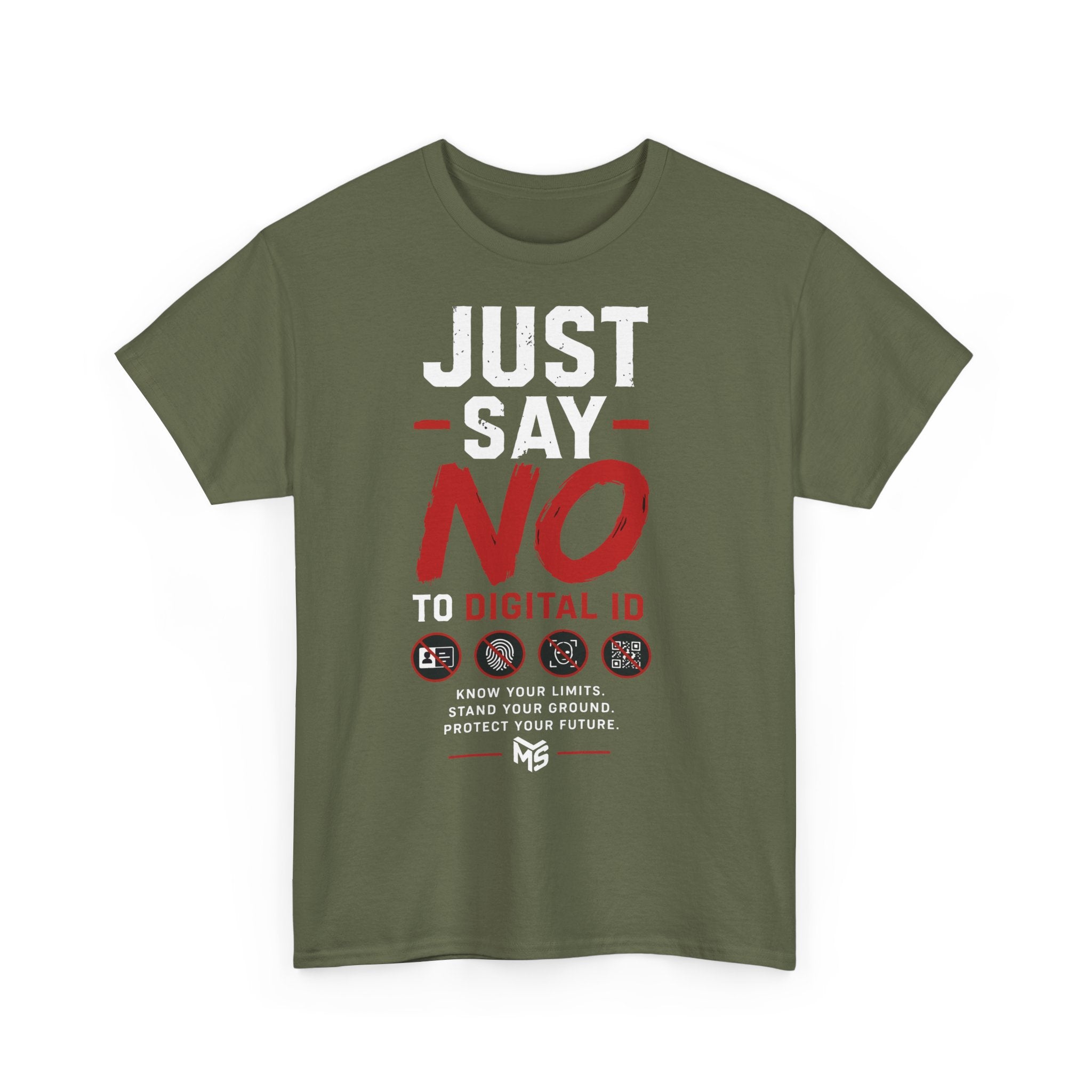 Just Say NO to Digital ID T-Shirt — "We Don't Consent to Control" Freedom Tee
