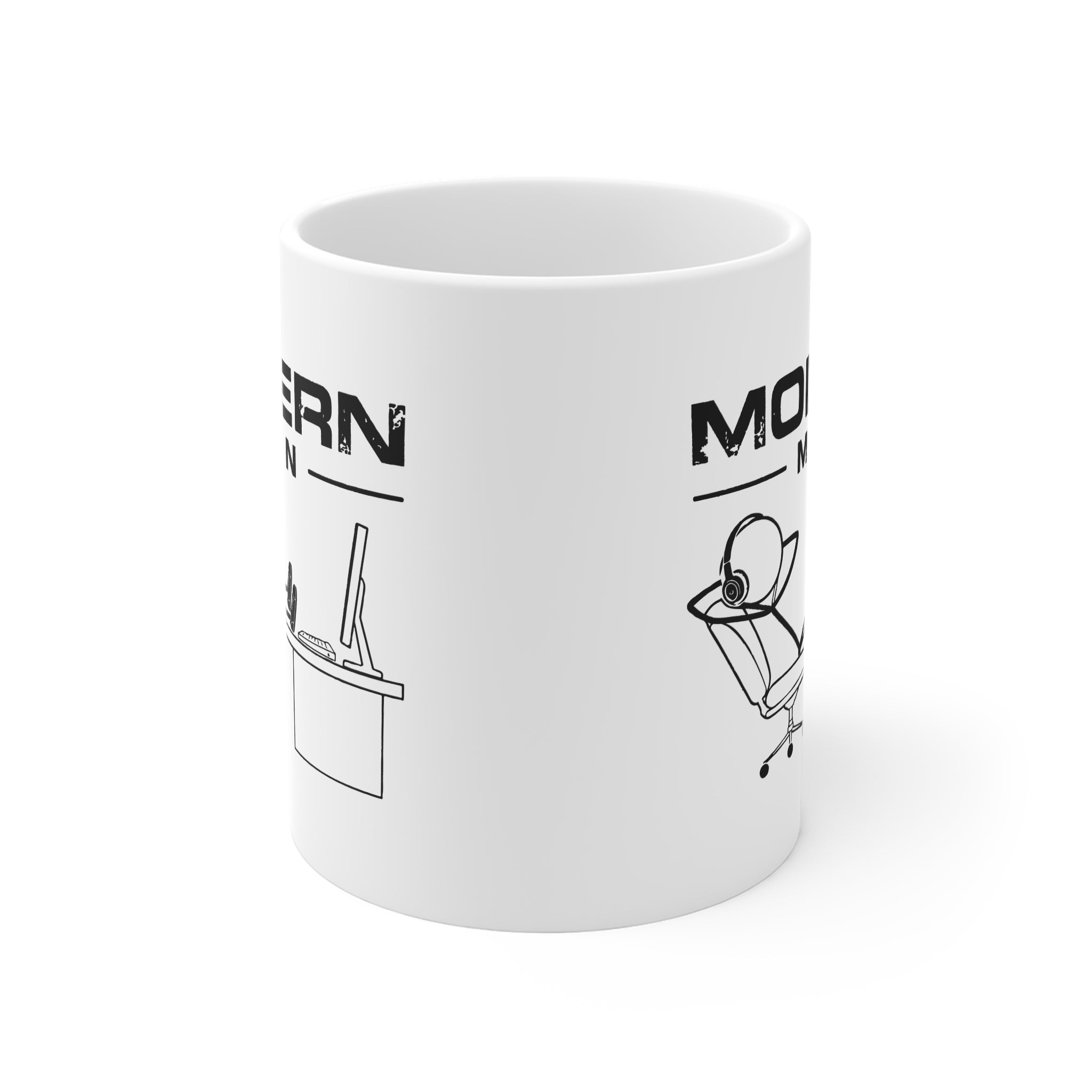 Modern Man Mug — Funny Office Desk Coffee Cup for Men