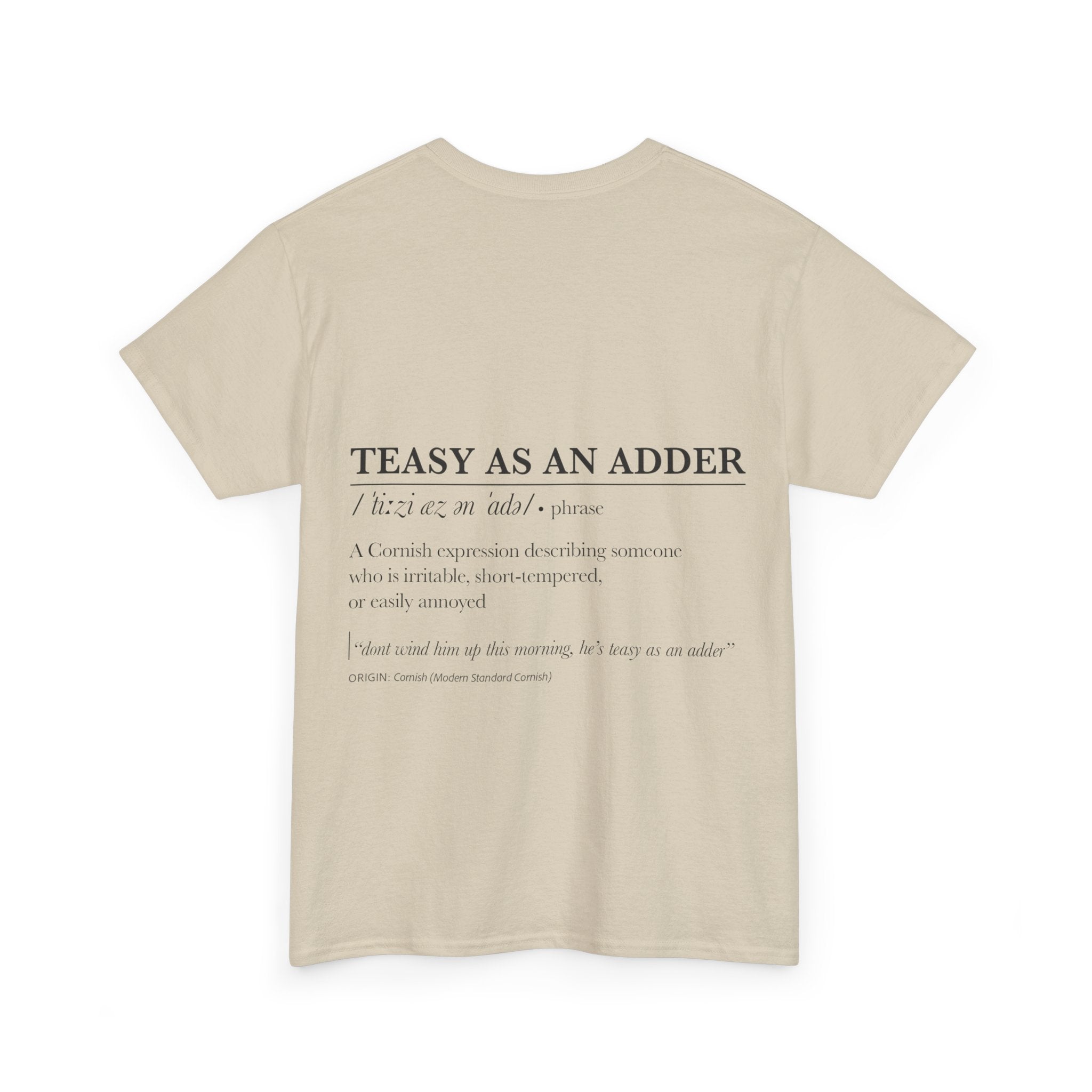 'Wossmarrwiddee / Teasy As An Adder' Cornish Dictionary Unisex Tee
