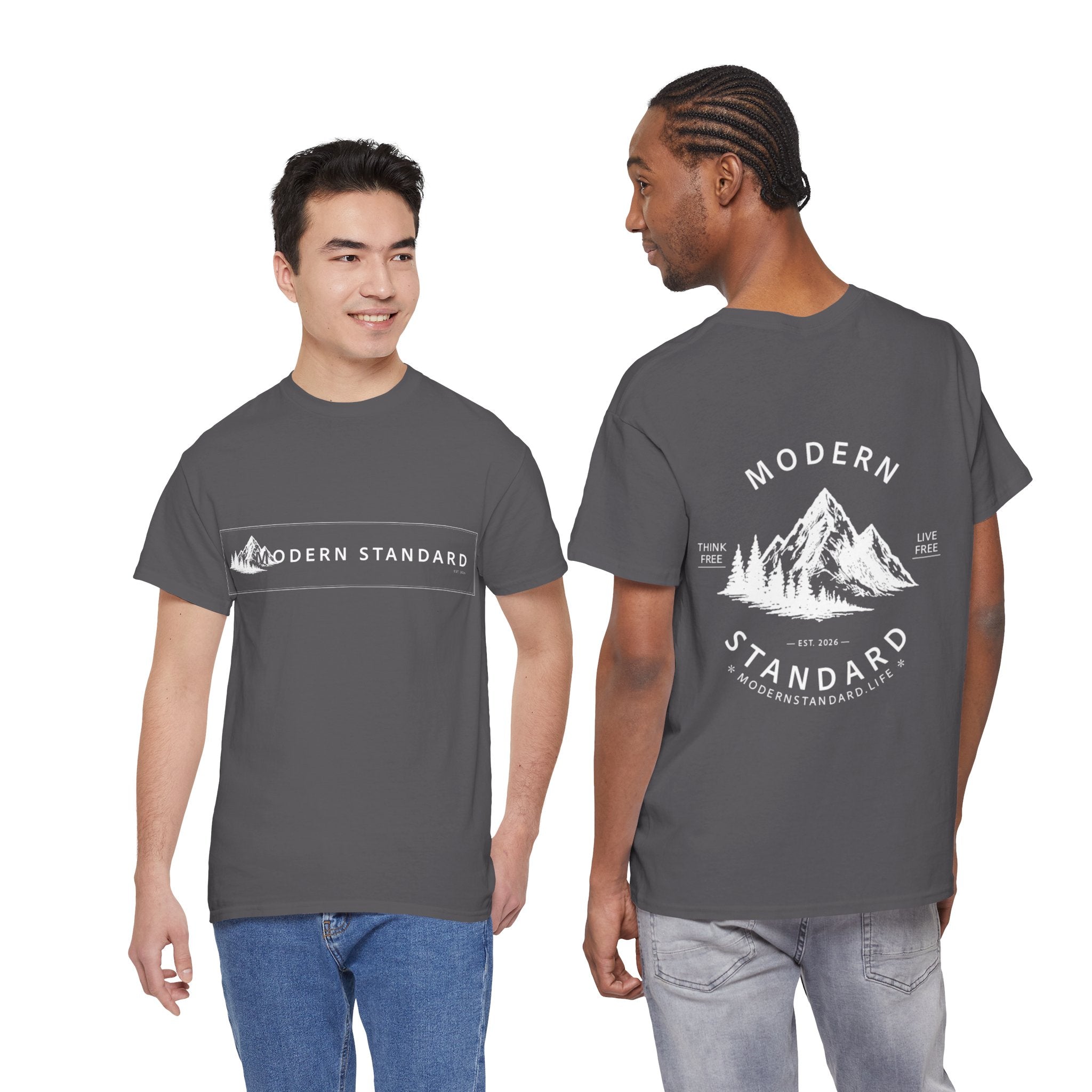 Modern Standard Mountain T‑Shirt — Vintage Outdoor Graphic Tee