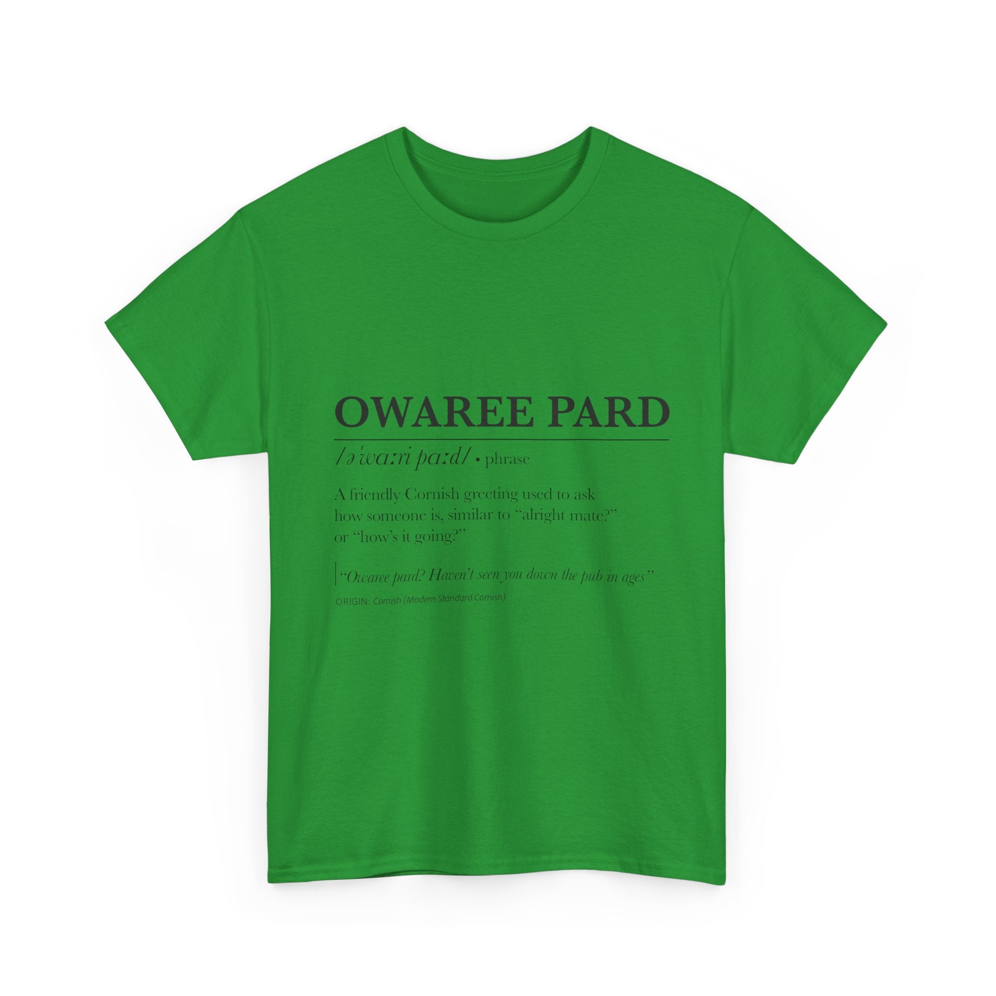 'Owaree Pard - IKent Membr' Cornish Dictionary unisex Tee