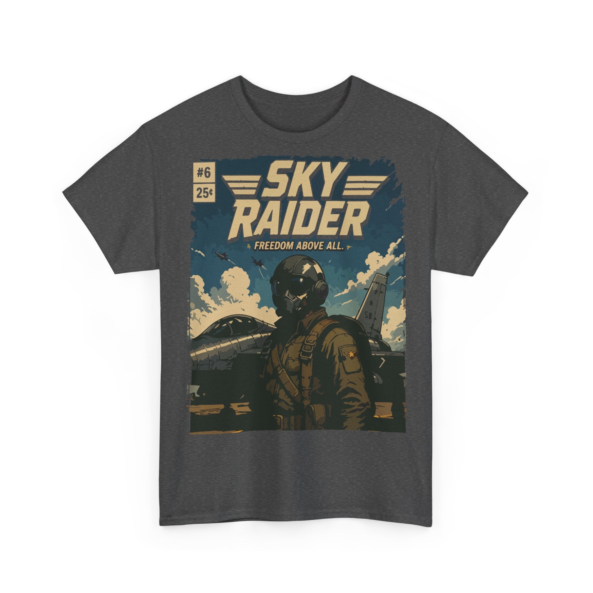 Sky Raider Pilot Graphic Tee — Vintage Aviation T-Shirt