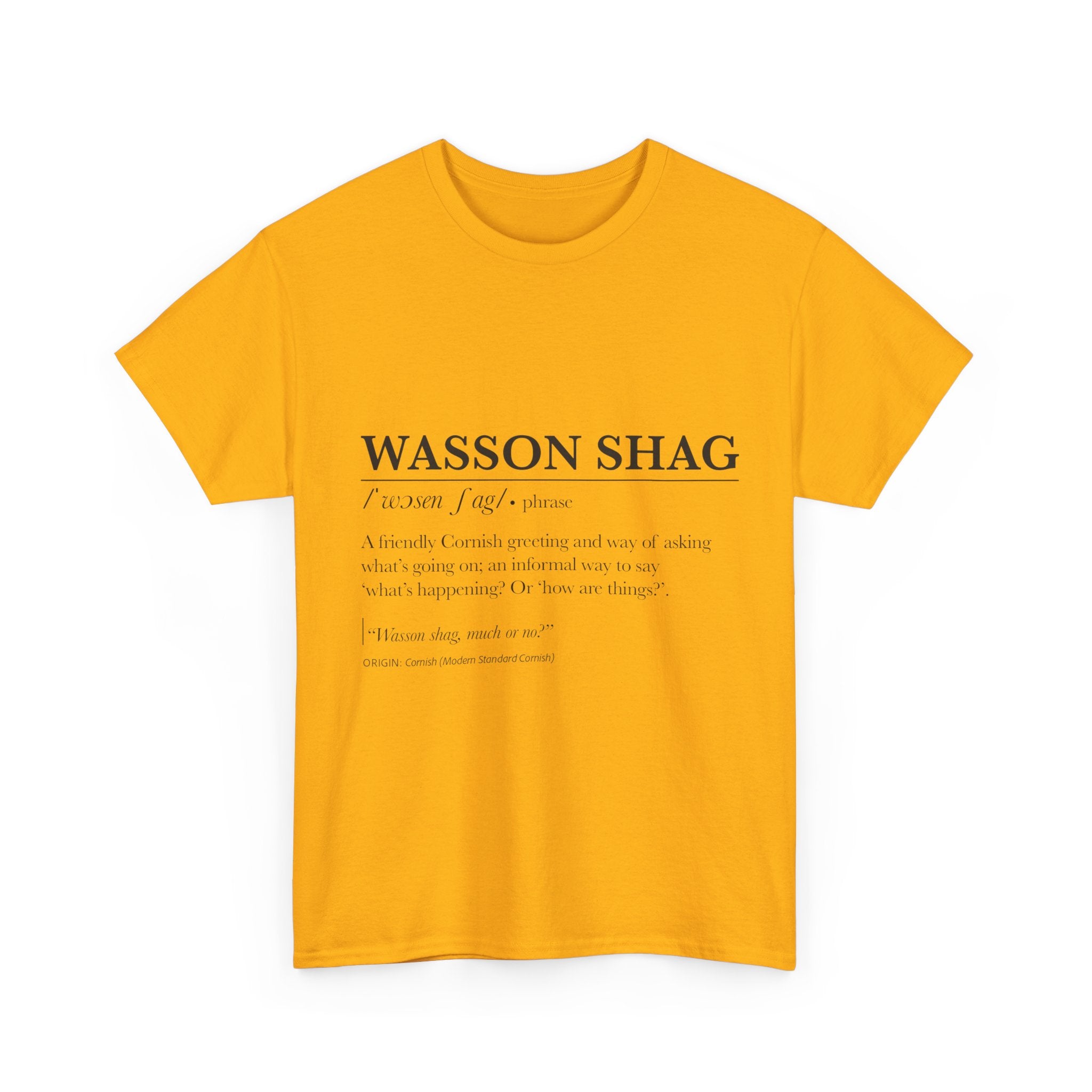T-Shirt — 'Wasson Shag' Cornish Dictionary Unisex Tee