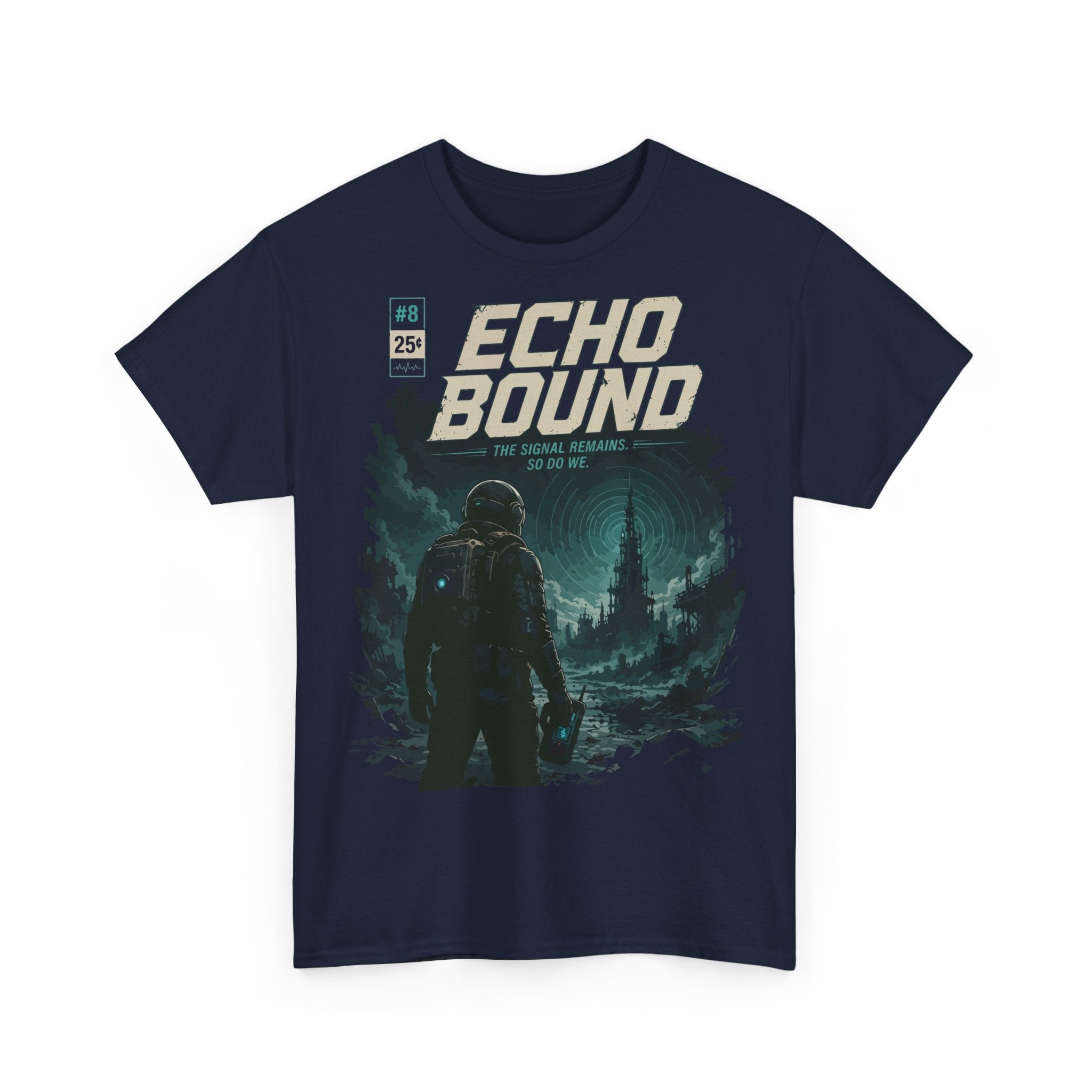 Echo Bound Graphic Tee — Retro Sci‑Fi Astronaut Design