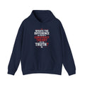 Conspiracy vs Truth Hoodie – Front Quote & “6 Months.” Back Graphic