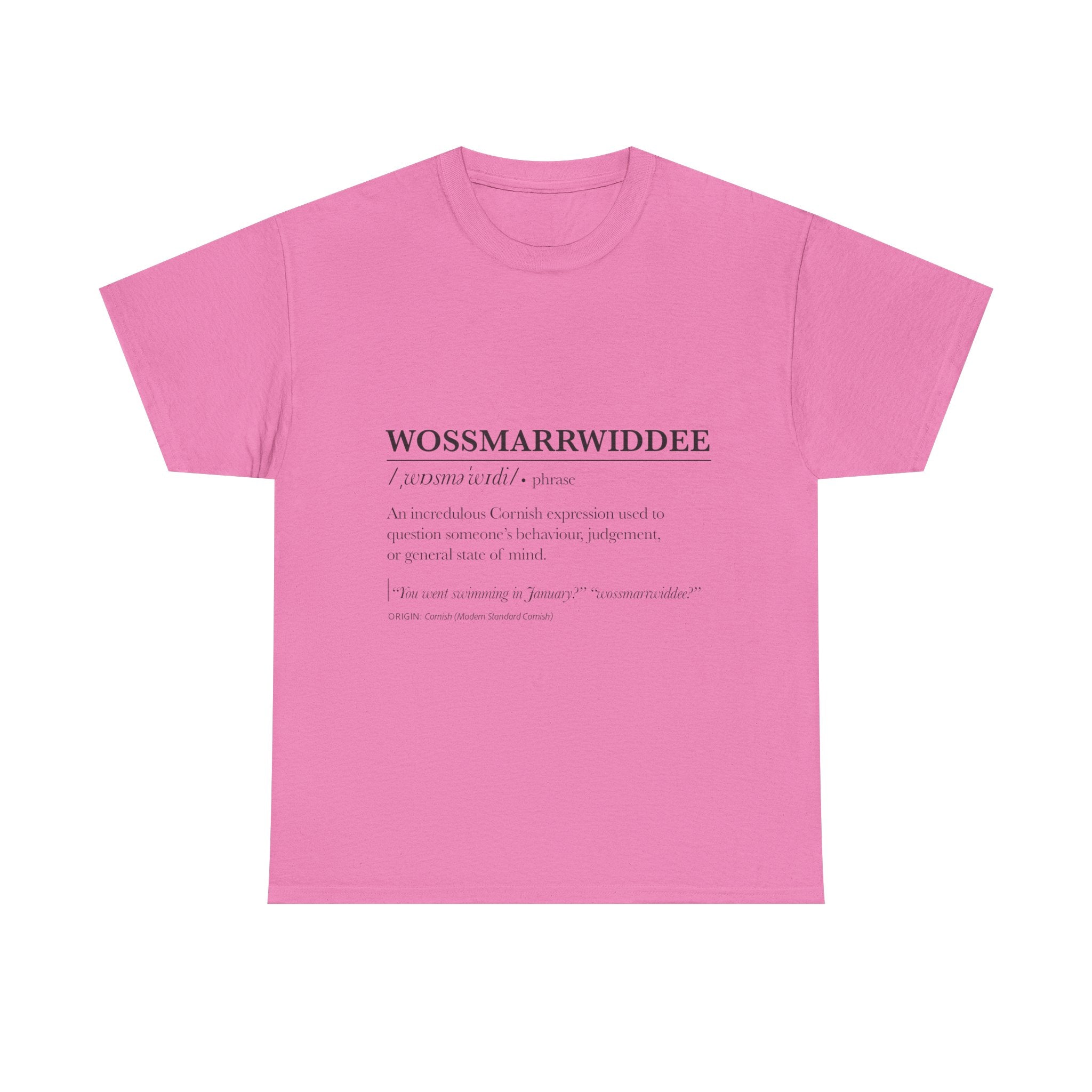 'Wossmarrwiddee / Teasy As An Adder' Cornish Dictionary Unisex Tee