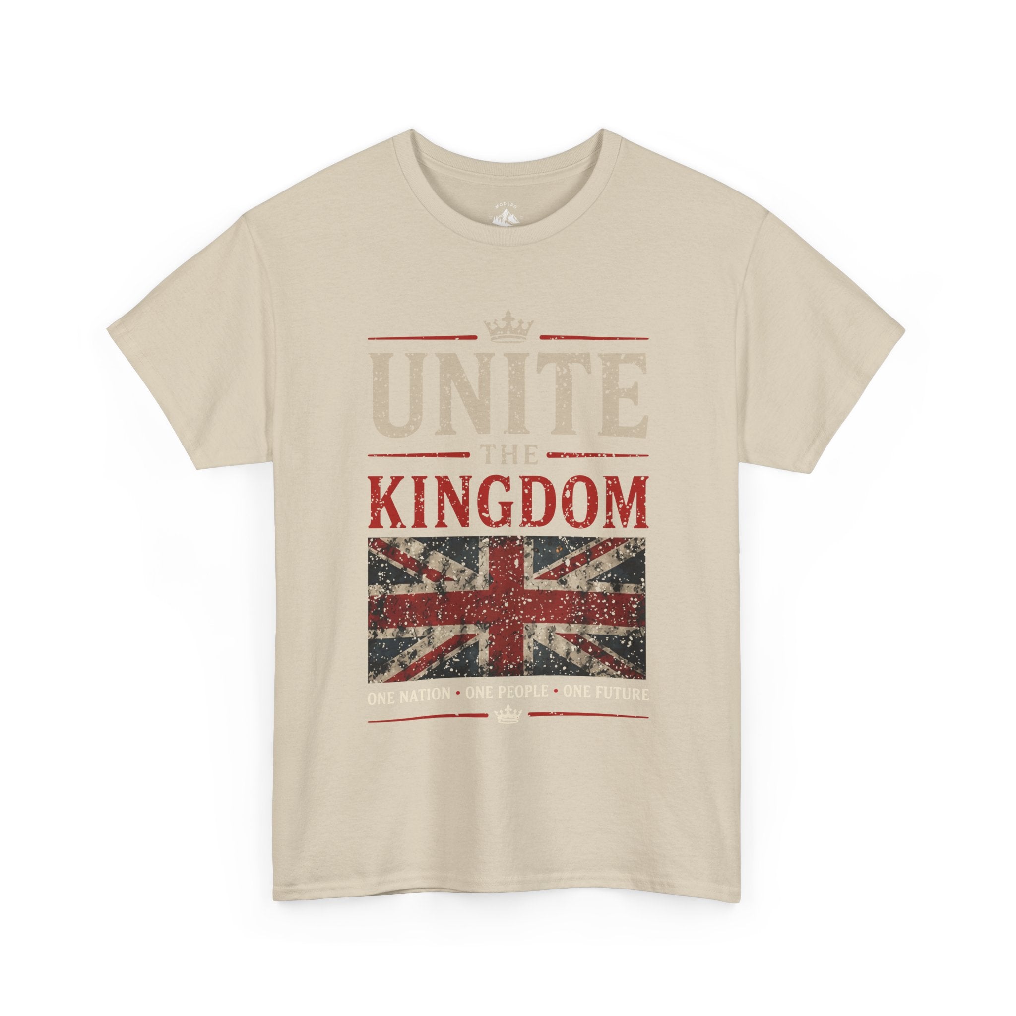 Womans Unite the Kingdom T-Shirt — Vintage Union Jack & Crest Tee ("Together We Stand, Divided We Fall")